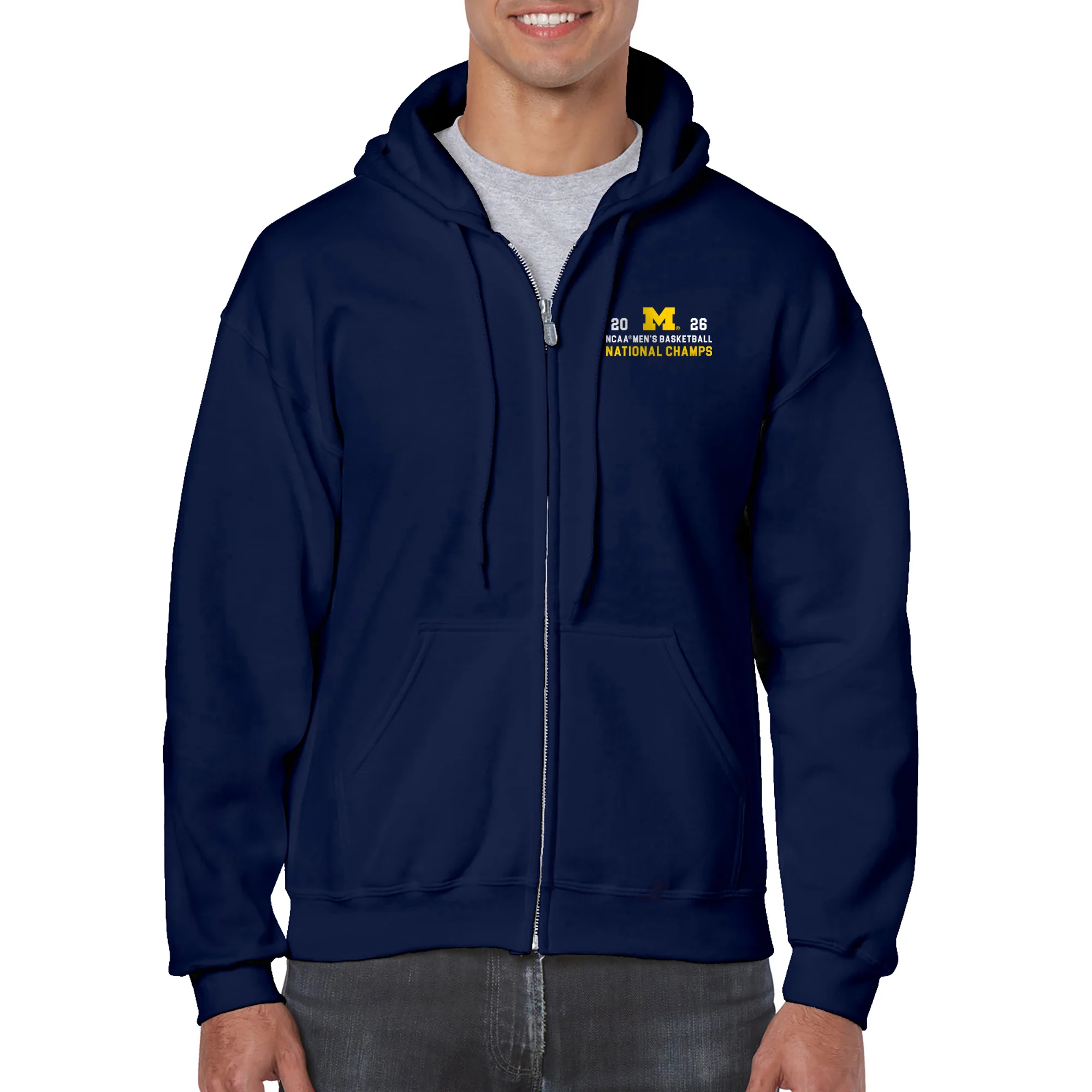 Michigan 2026 Basketball National Champions Simple Path LC Full Zip - Image 4