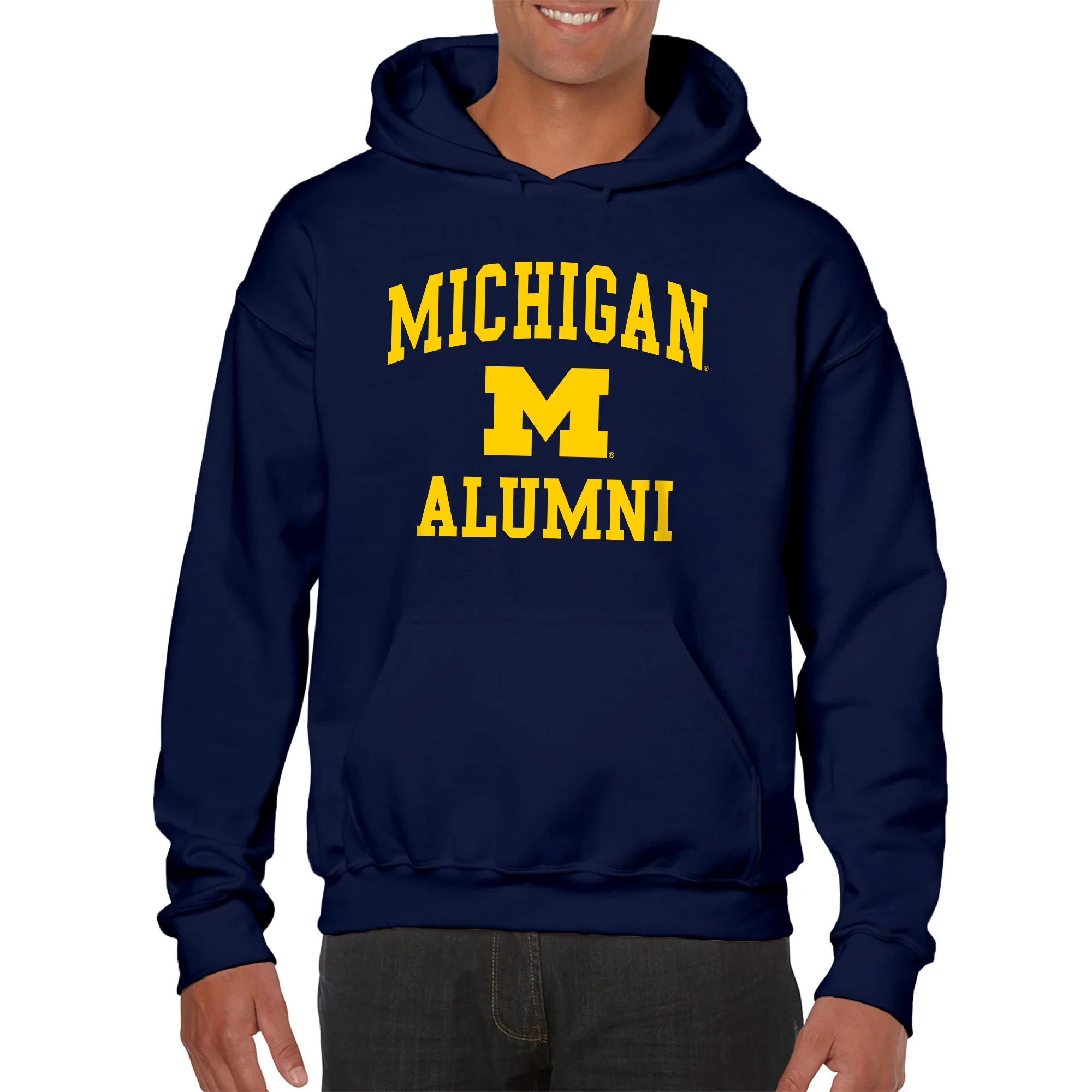 Michigan Arch Logo Alumni Hoodie - Navy - Image 3