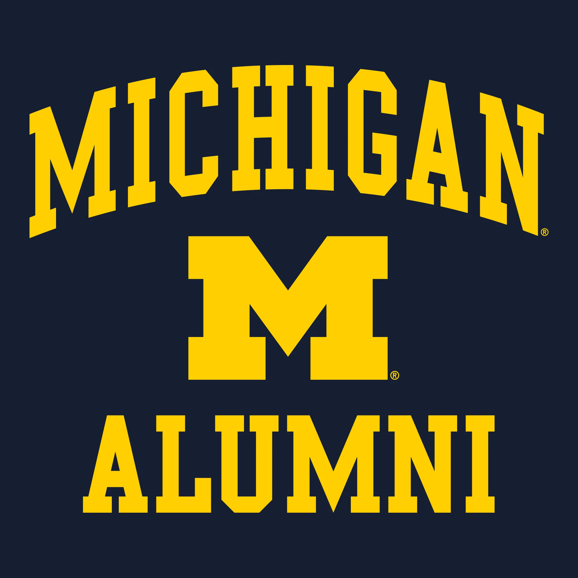 Michigan Arch Logo Alumni Hoodie - Navy - Image 2