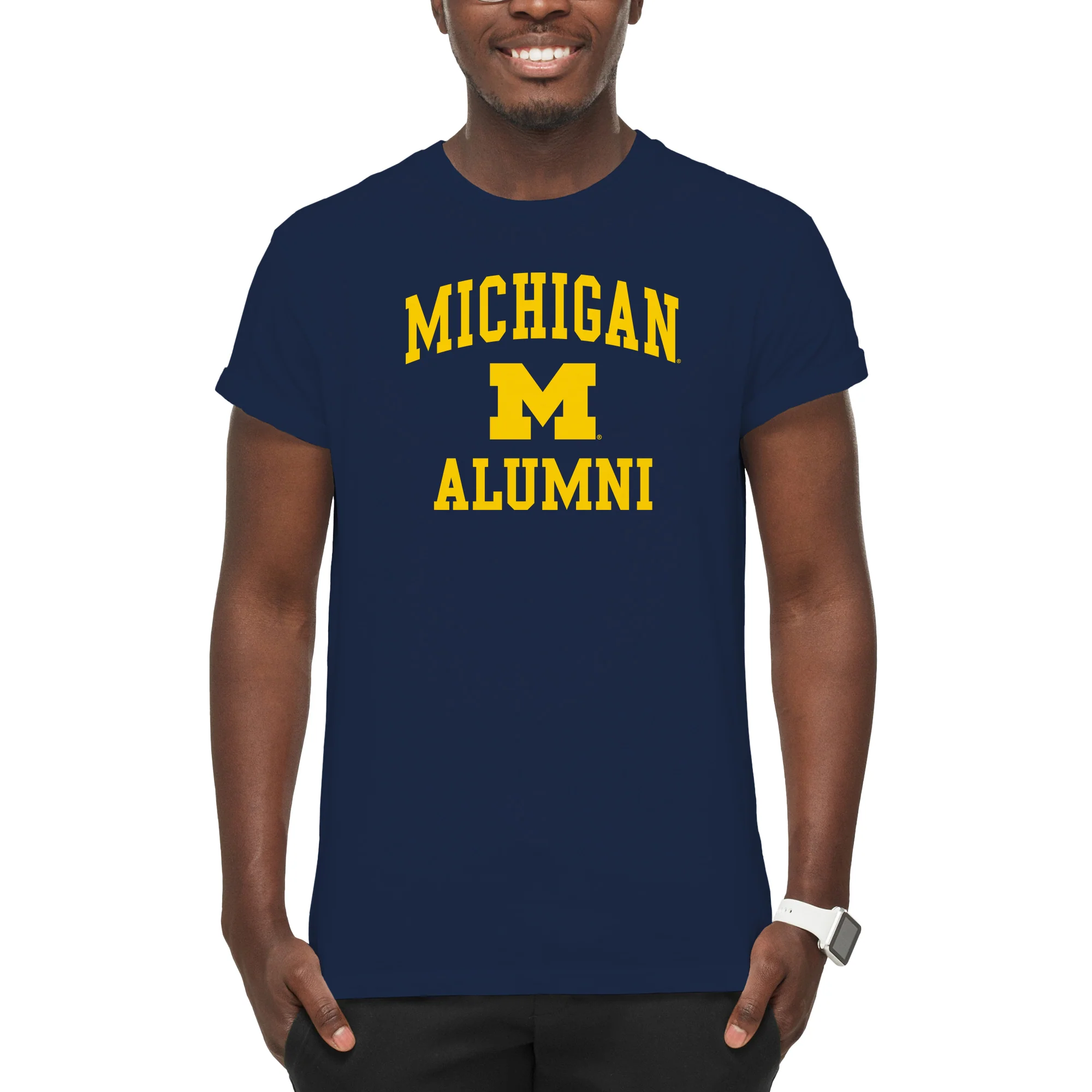 Michigan Arch Logo Alumni T-Shirt - Navy - Image 3