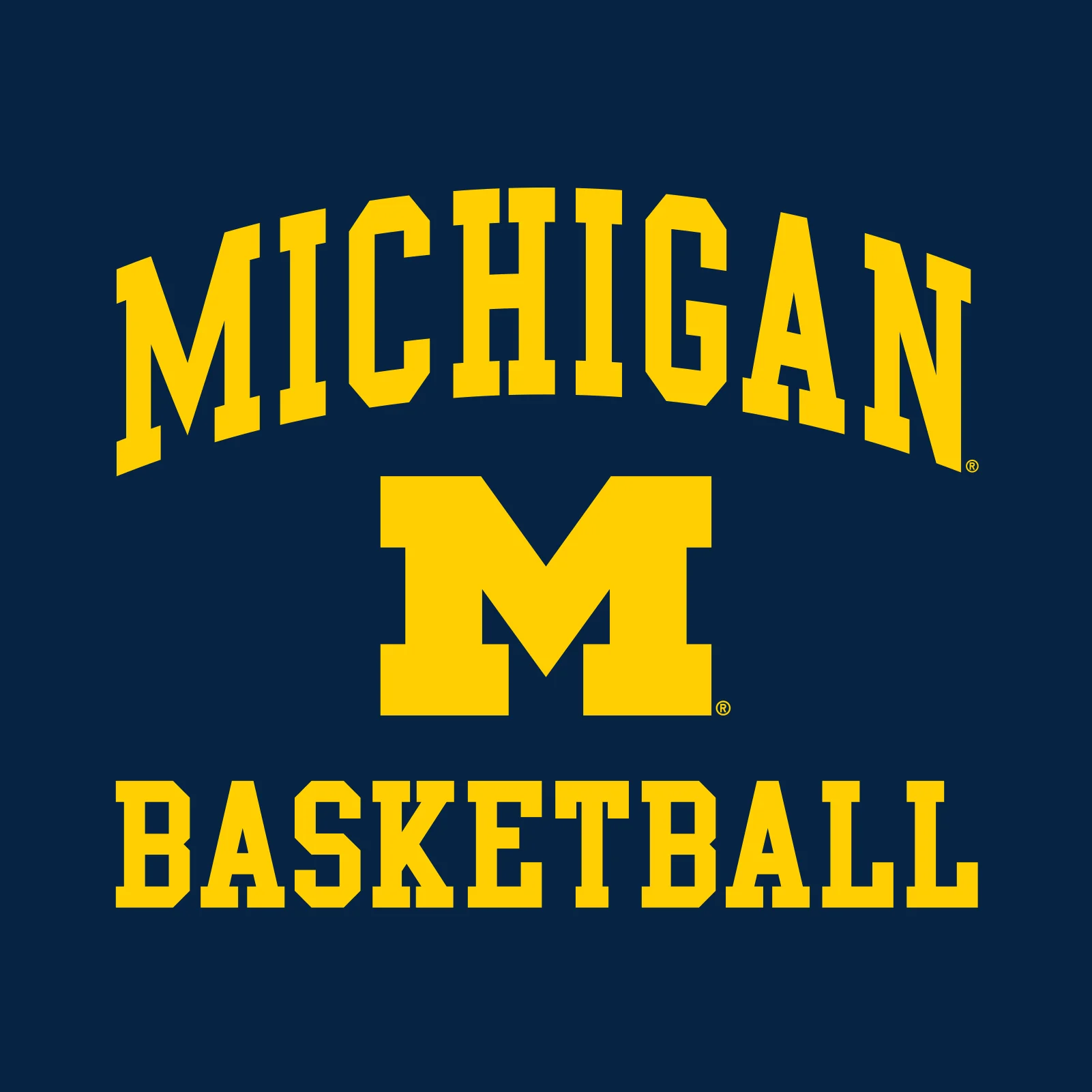 Arch Logo Basketball University of Michigan Basic Cotton Short Sleeve T Shirt - Navy - Image 2