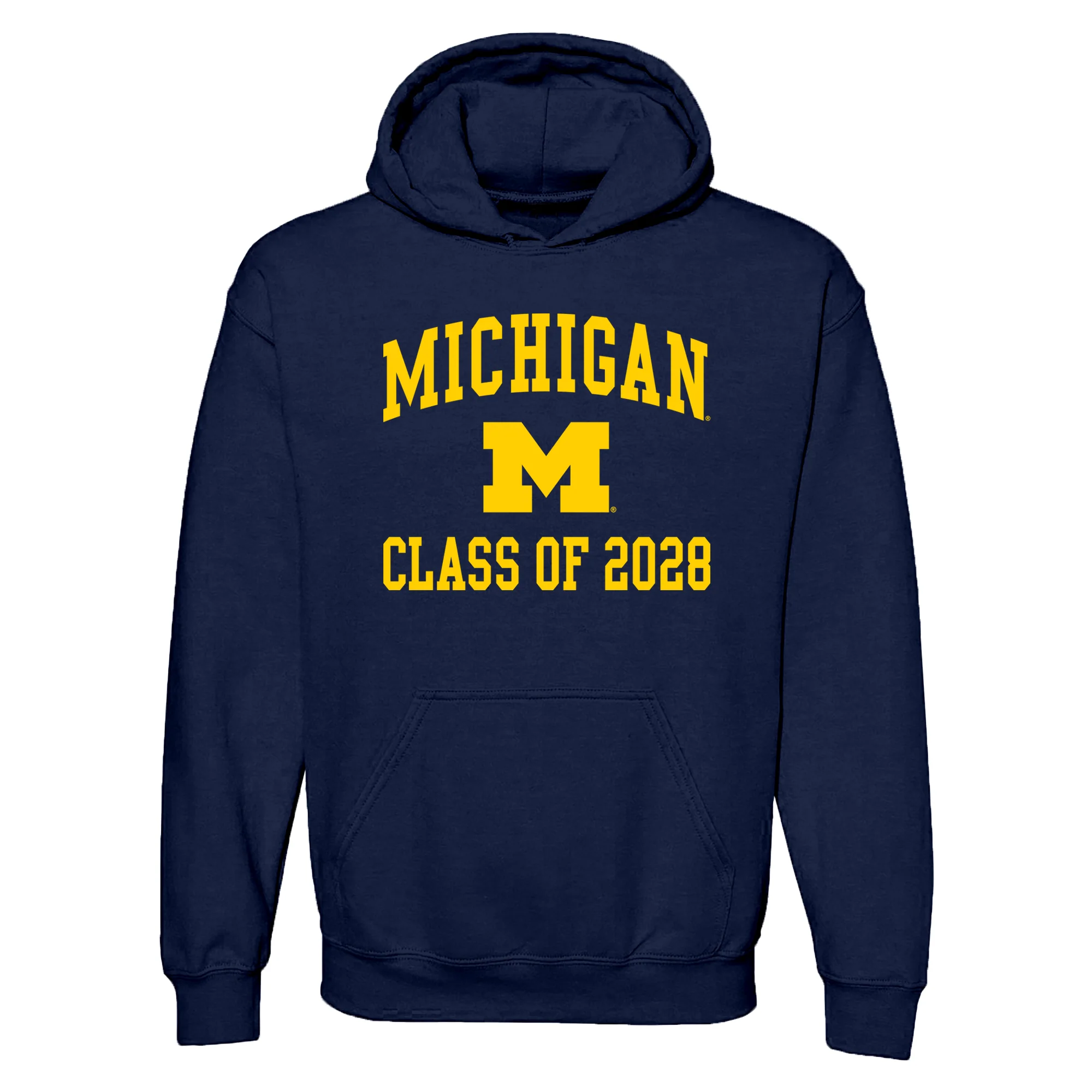 Michigan Arch Logo Class of 2028 Hoodie - Navy