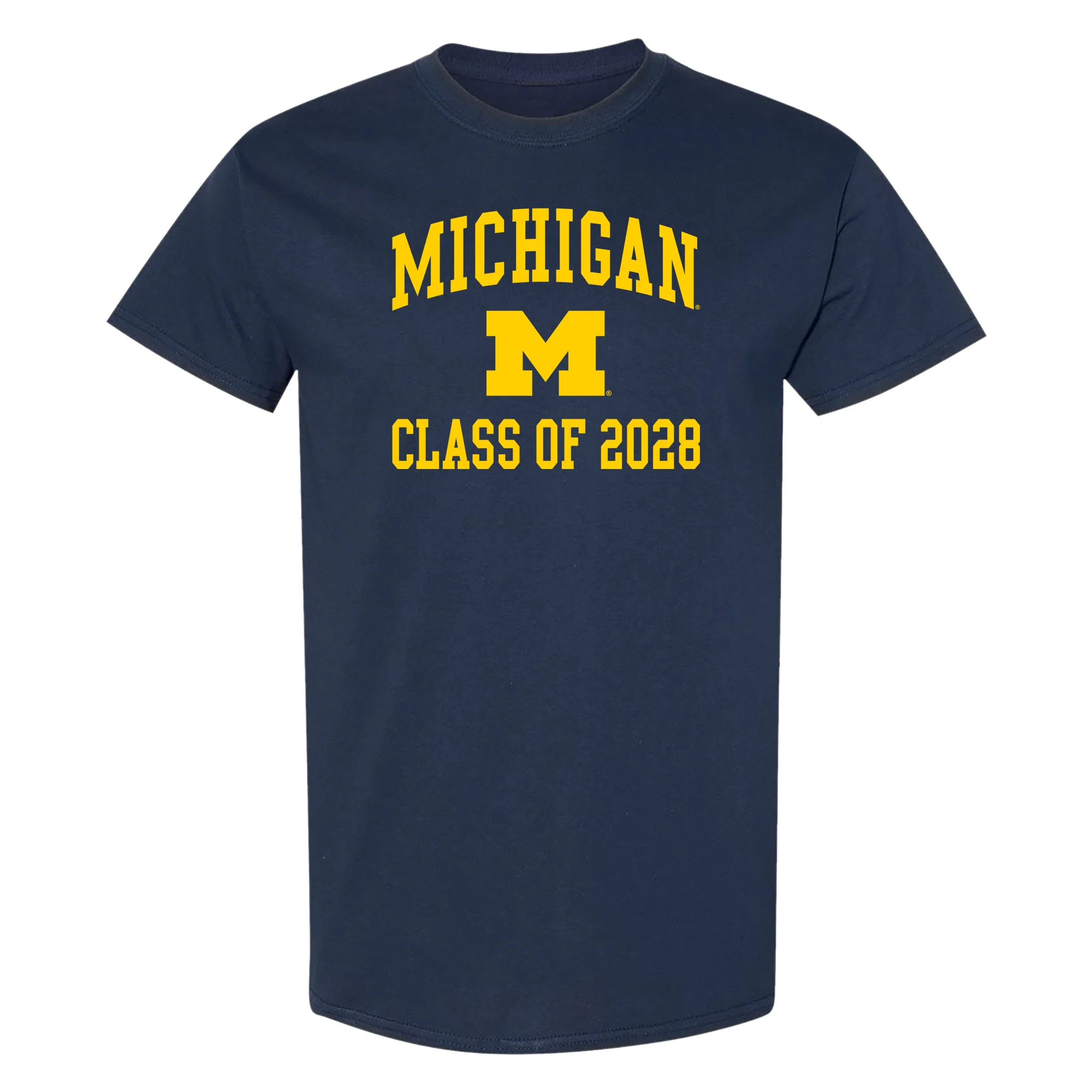 Michigan Arch Logo Class of 2028 T-Shirt - Navy