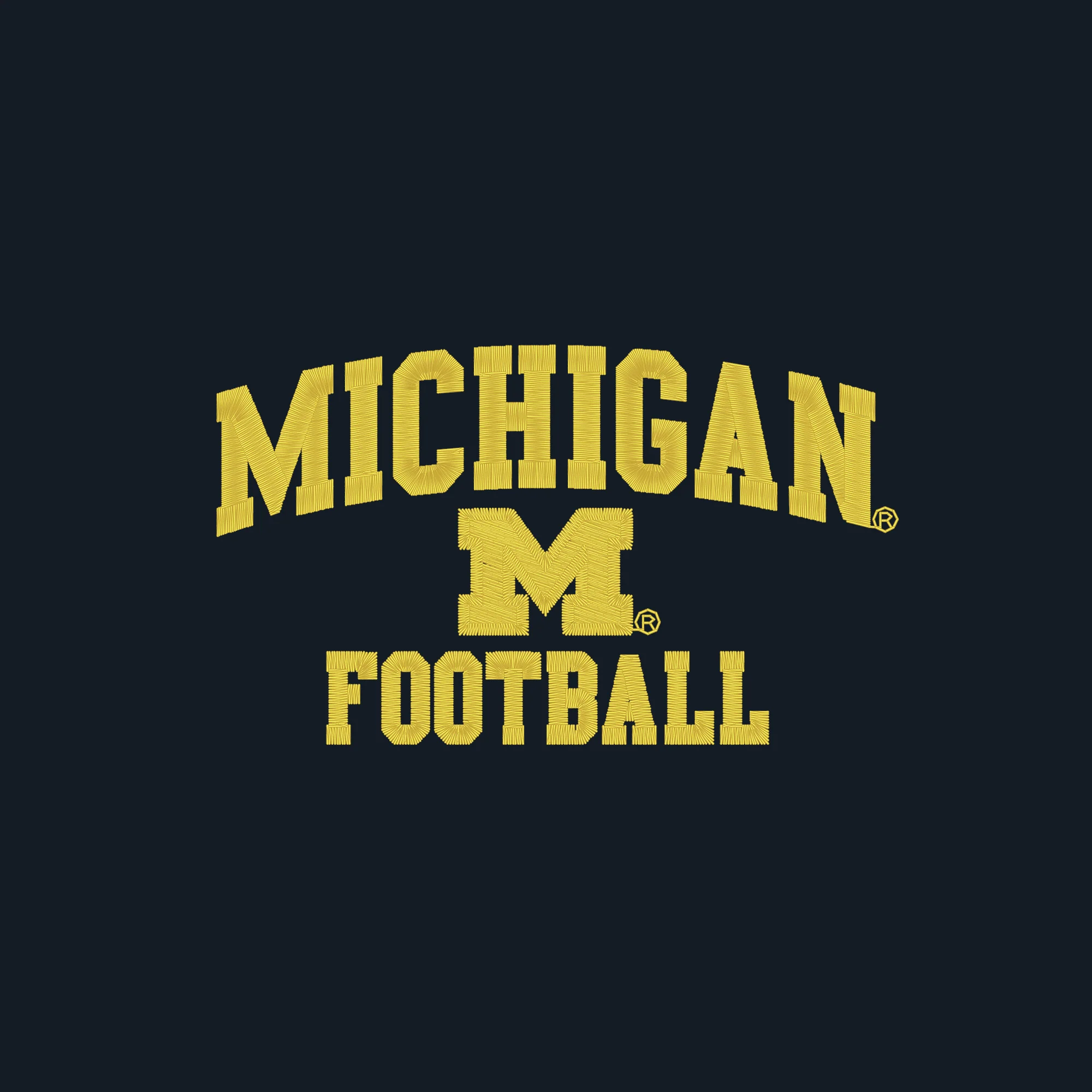 Michigan Arch Logo FOOTBALL Unstructured Hat - Navy - Image 2