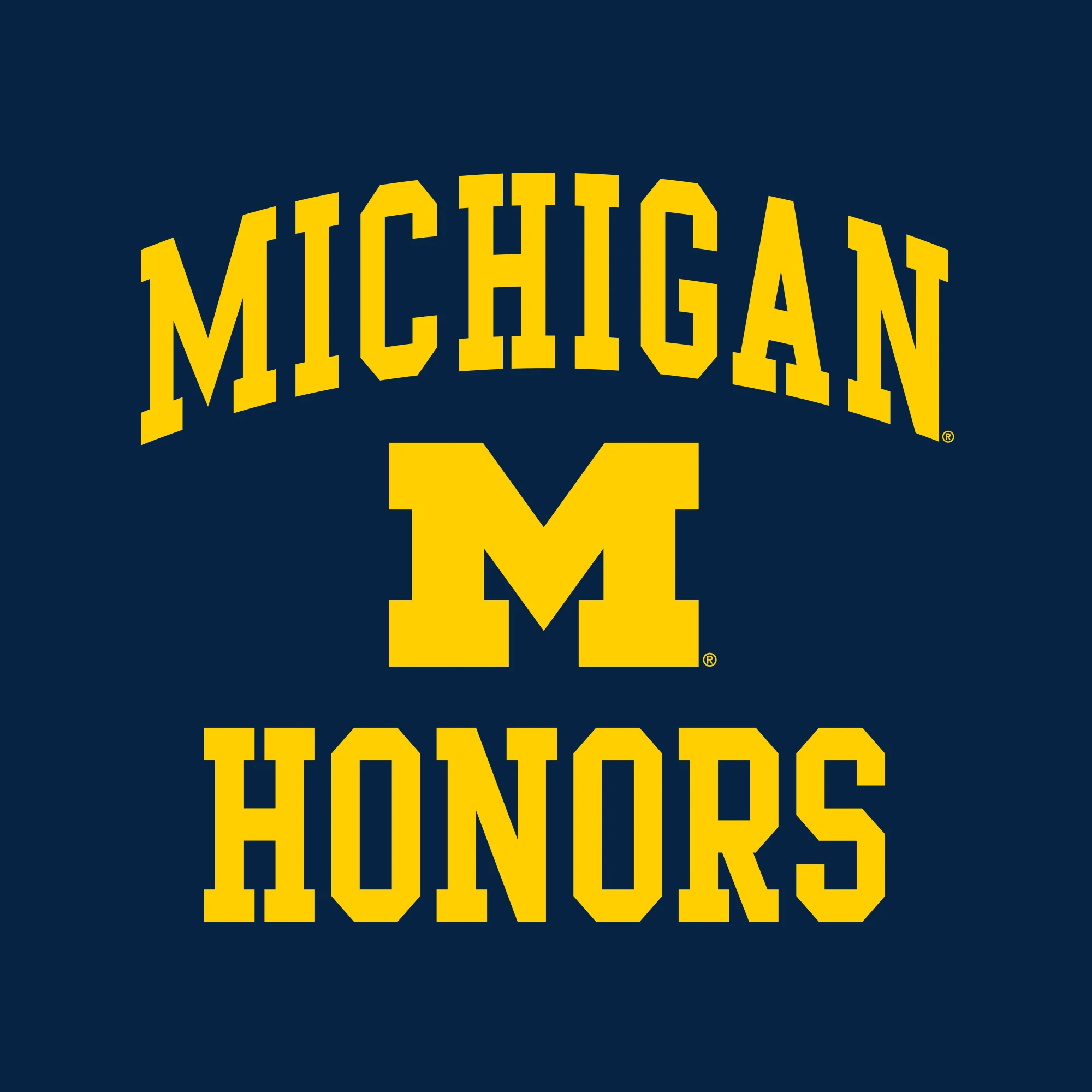 Arch Logo Honors University of Michigan Basic Cotton Short Sleeve T-Shirt - Navy - Image 2