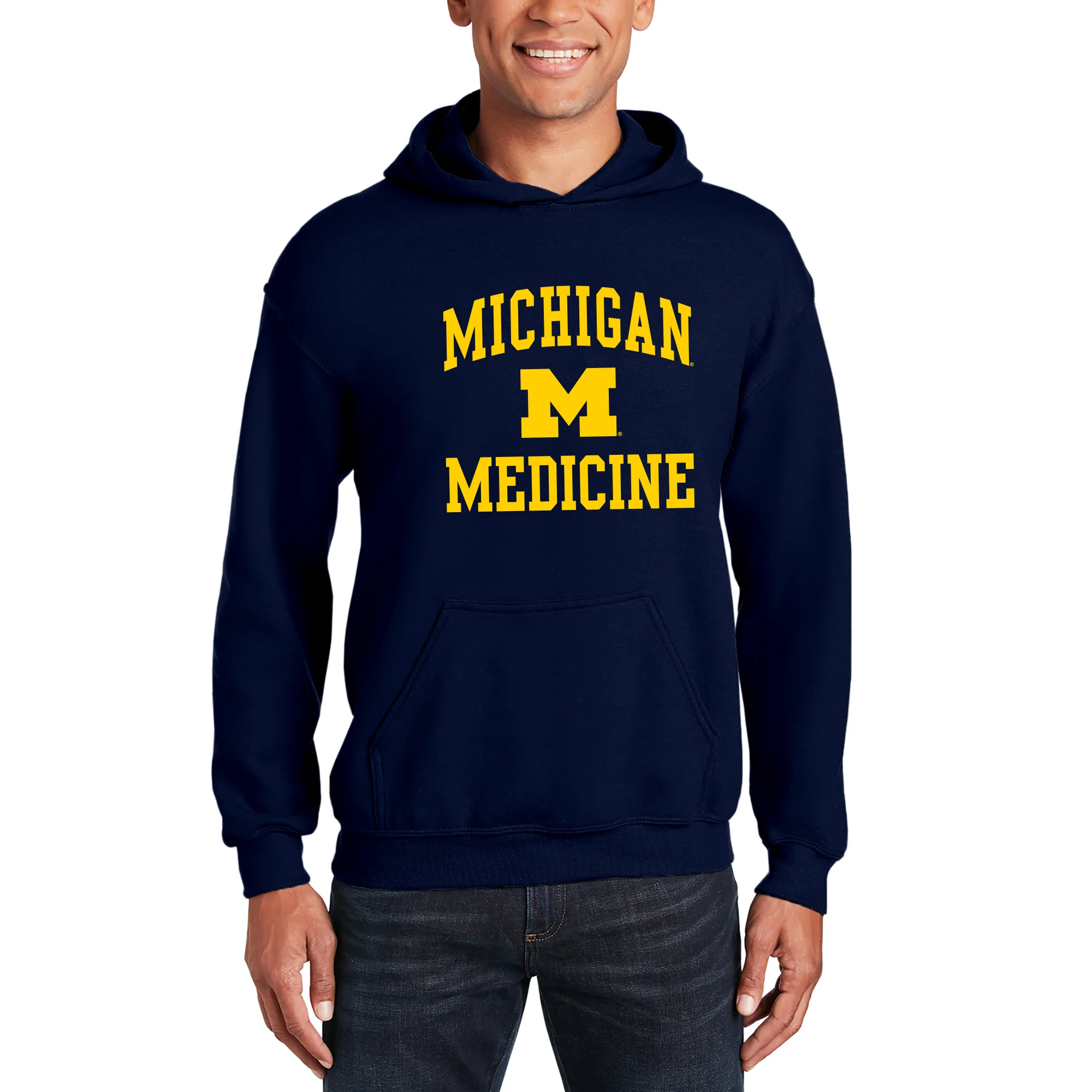 Michigan Arch Logo Medicine Hoodie - Navy - Image 3