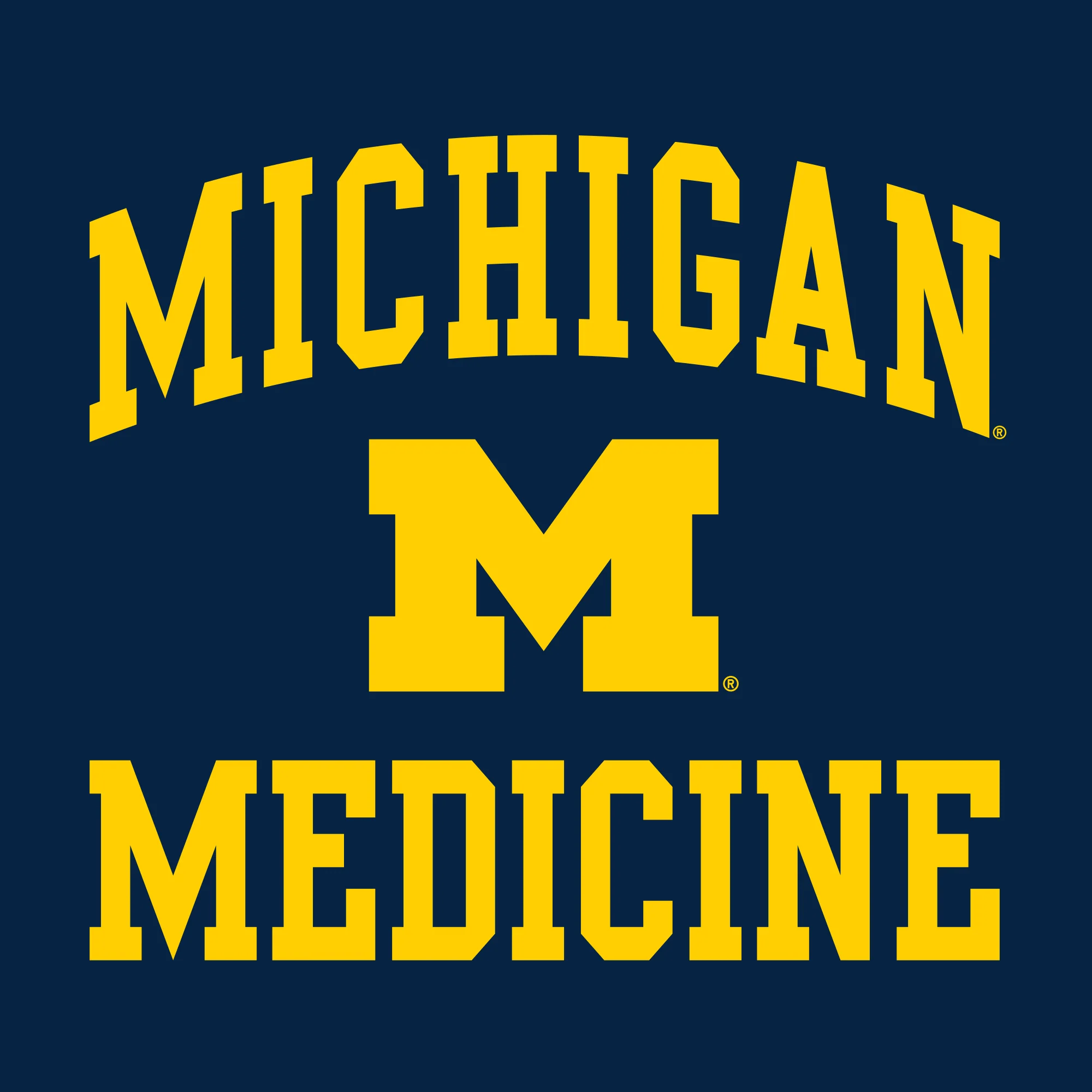 Michigan Wolverines Arch Logo Medicine Basic Cotton Short Sleeve T-Shirt - Navy - Image 2