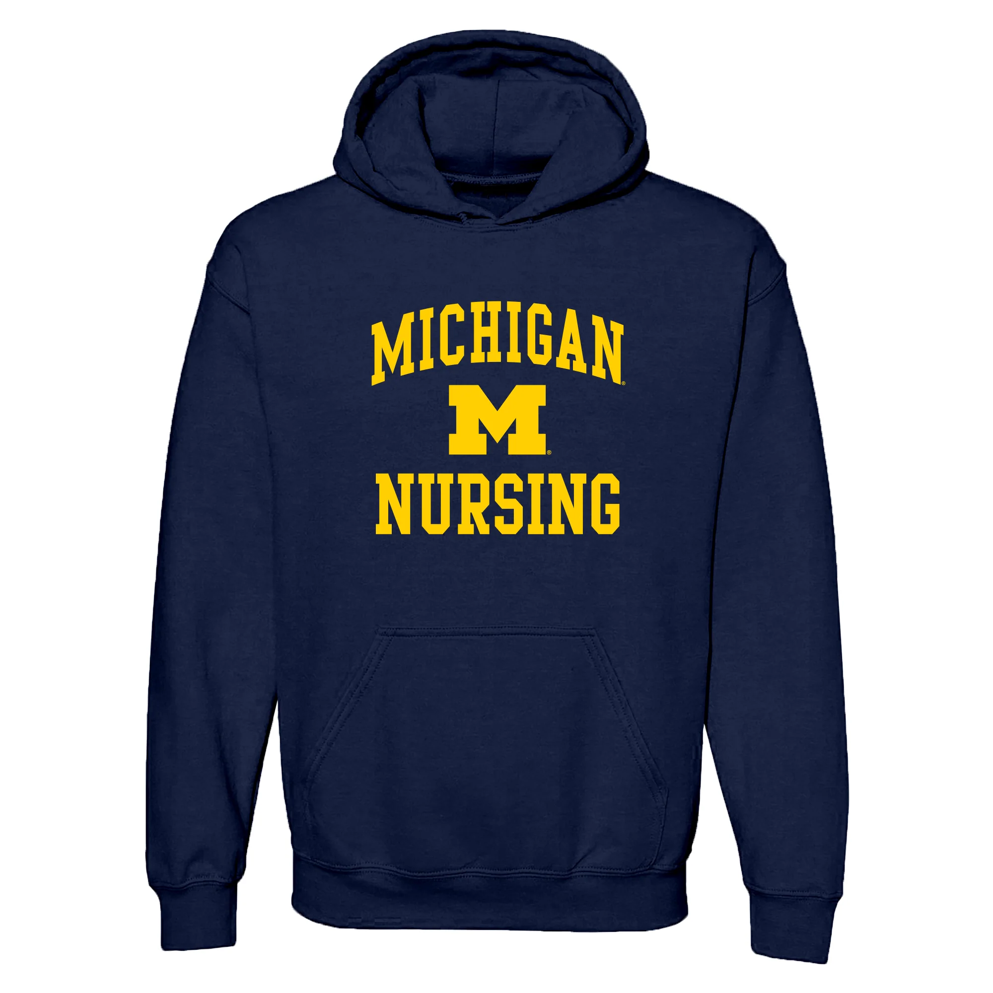 Michigan Arch Logo Nursing Hoodie - Navy