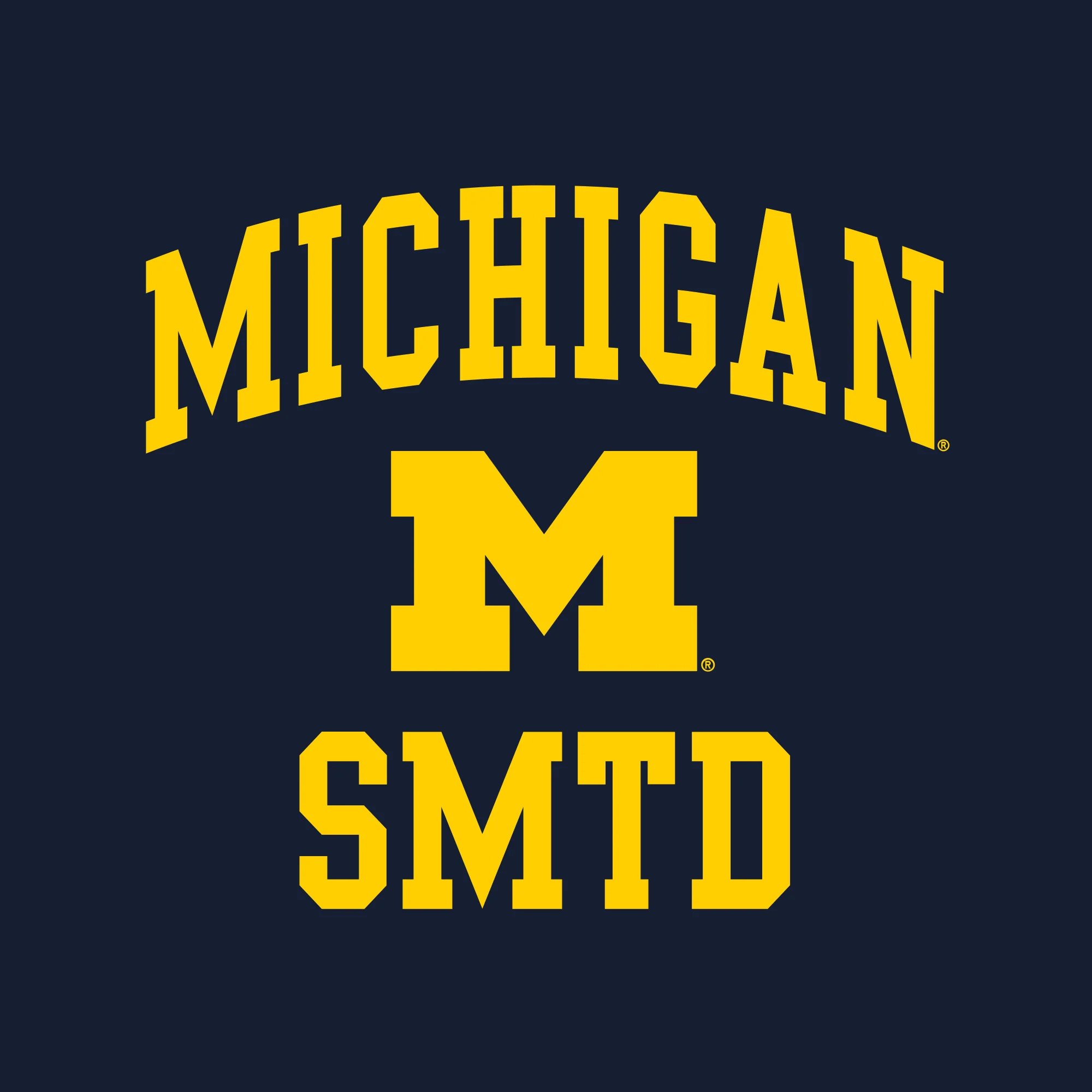 Michigan Arch Logo SMTD Hoodie - Navy - Image 2