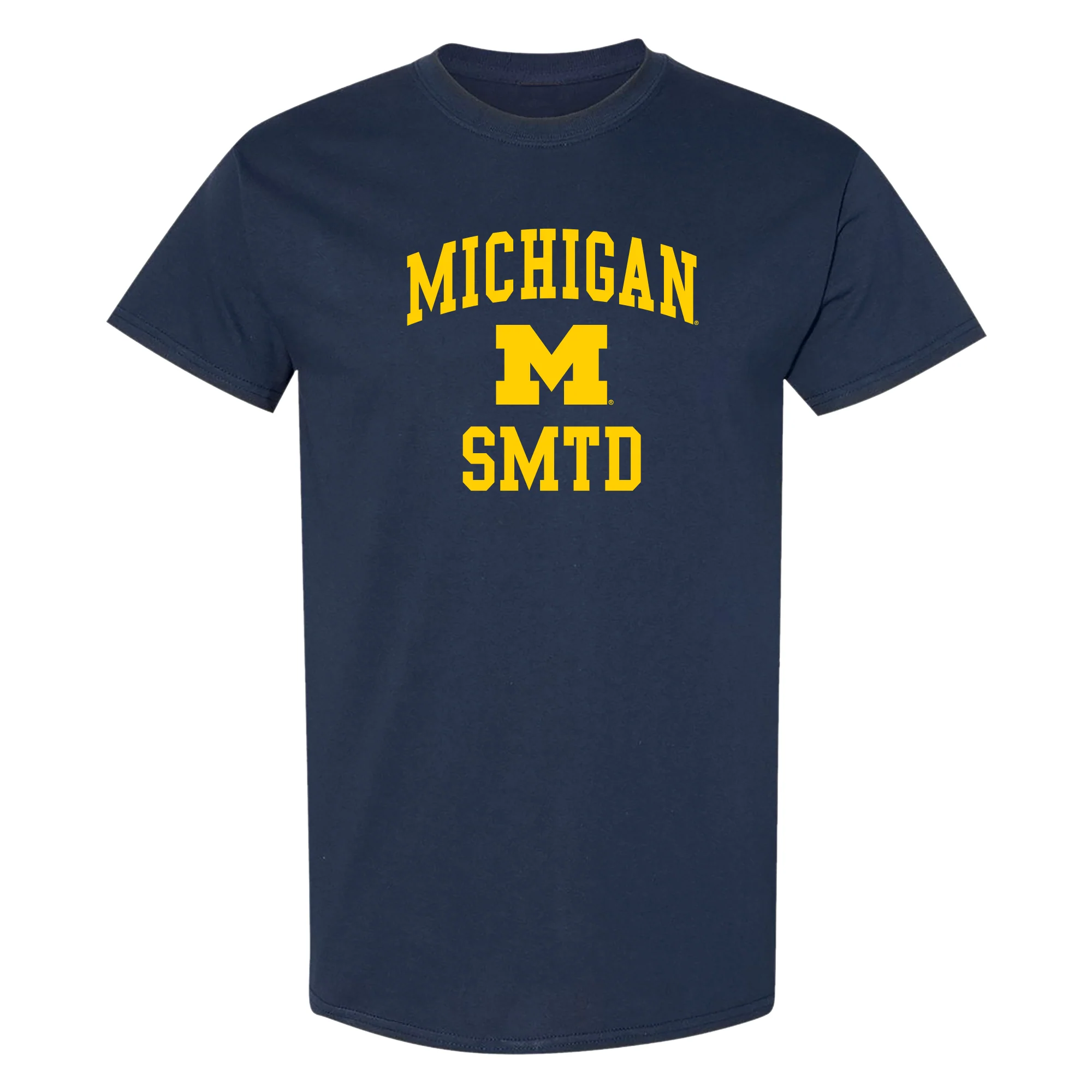 Arch Logo University of Michigan SMTD Basic Cotton Short Sleeve T-Shirt - Navy