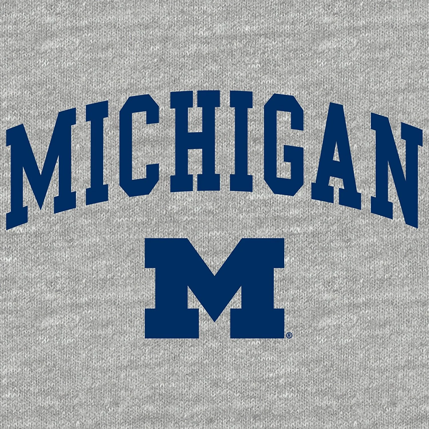 Arch Logo University of Michigan Basic Cotton Short Sleeve T Shirt - Sport Grey - Image 2