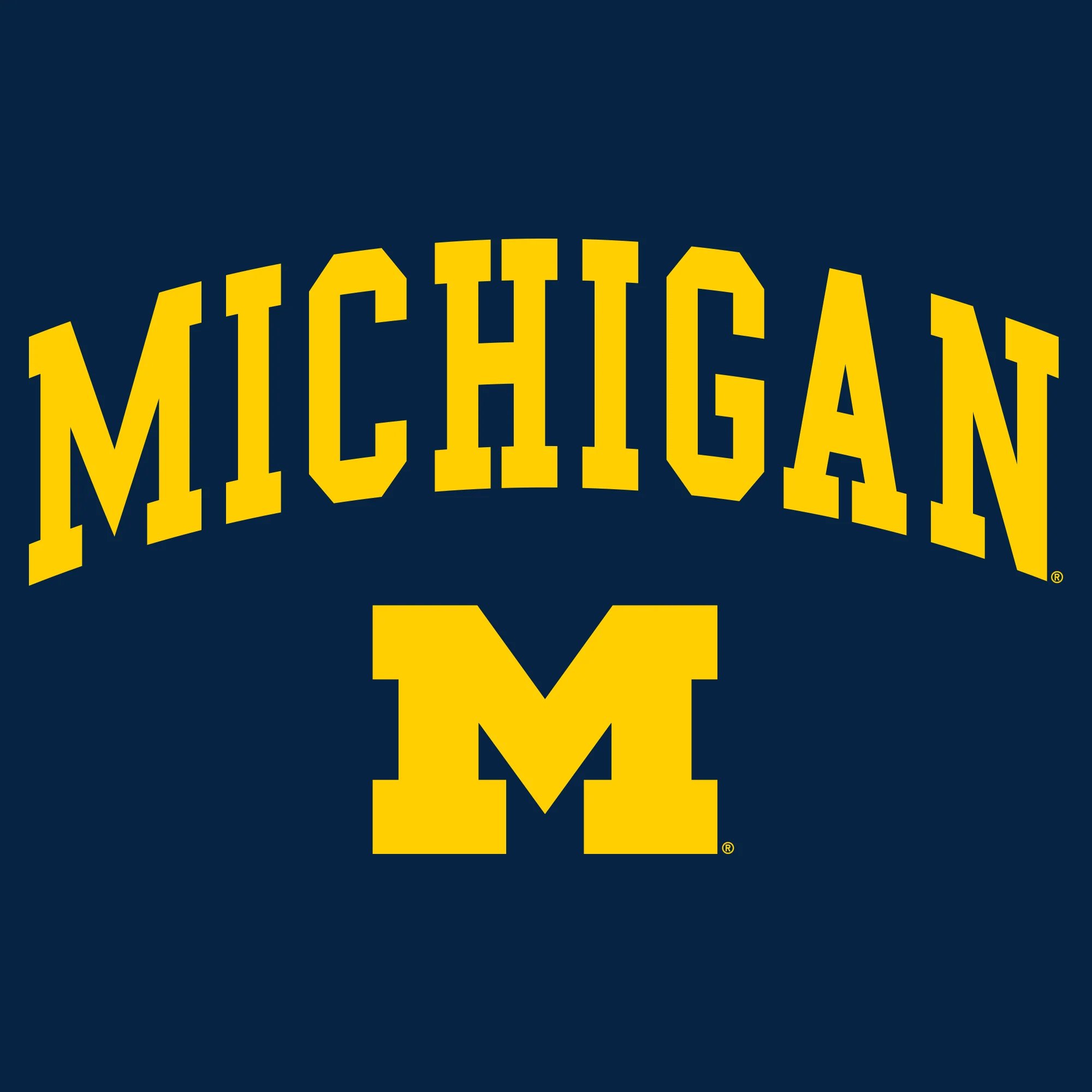 Michigan Arch Logo JA BTB Fleece Hoodie - True Navy - Image 2