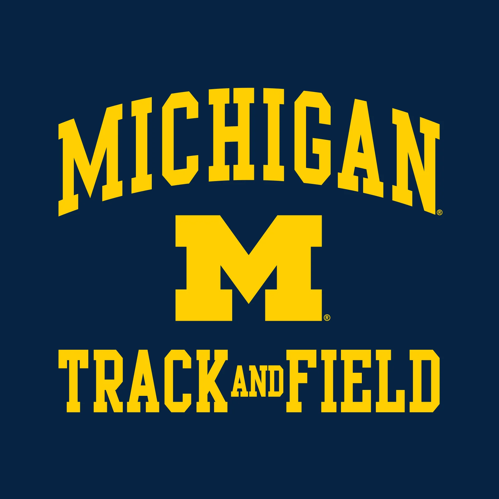 Arch Logo Track & Field University of Michigan Basic Cotton Short Sleeve T-Shirt - Navy - Image 2