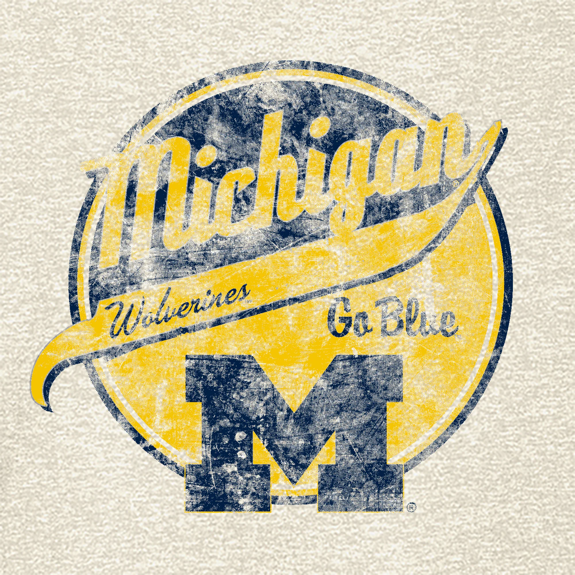 Michigan Baseball Tail CVC T-Shirt - Heather Prism Natural - Image 2