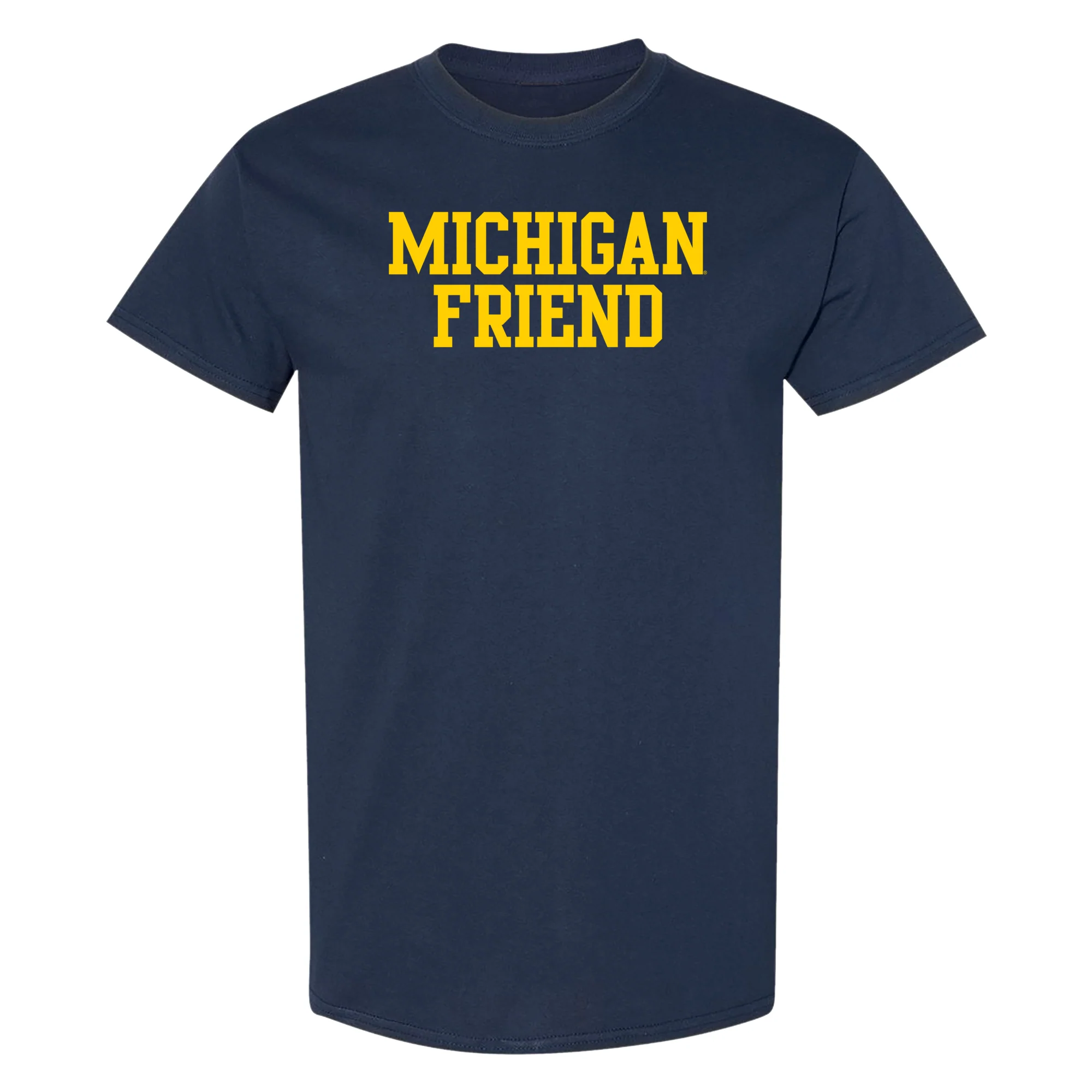 Michigan Basic Block Friend T-Shirt - Navy