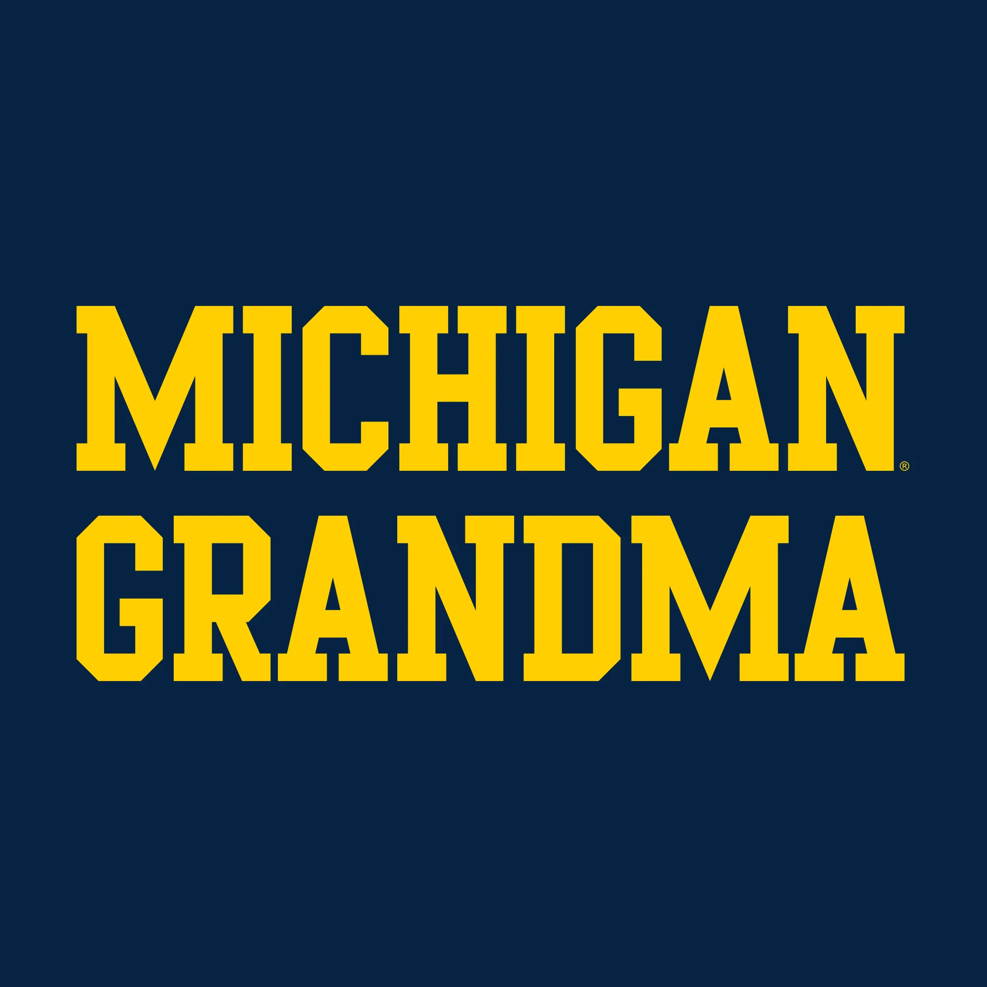 Michigan Basic Block Grandma Crewneck - Navy - Image 2