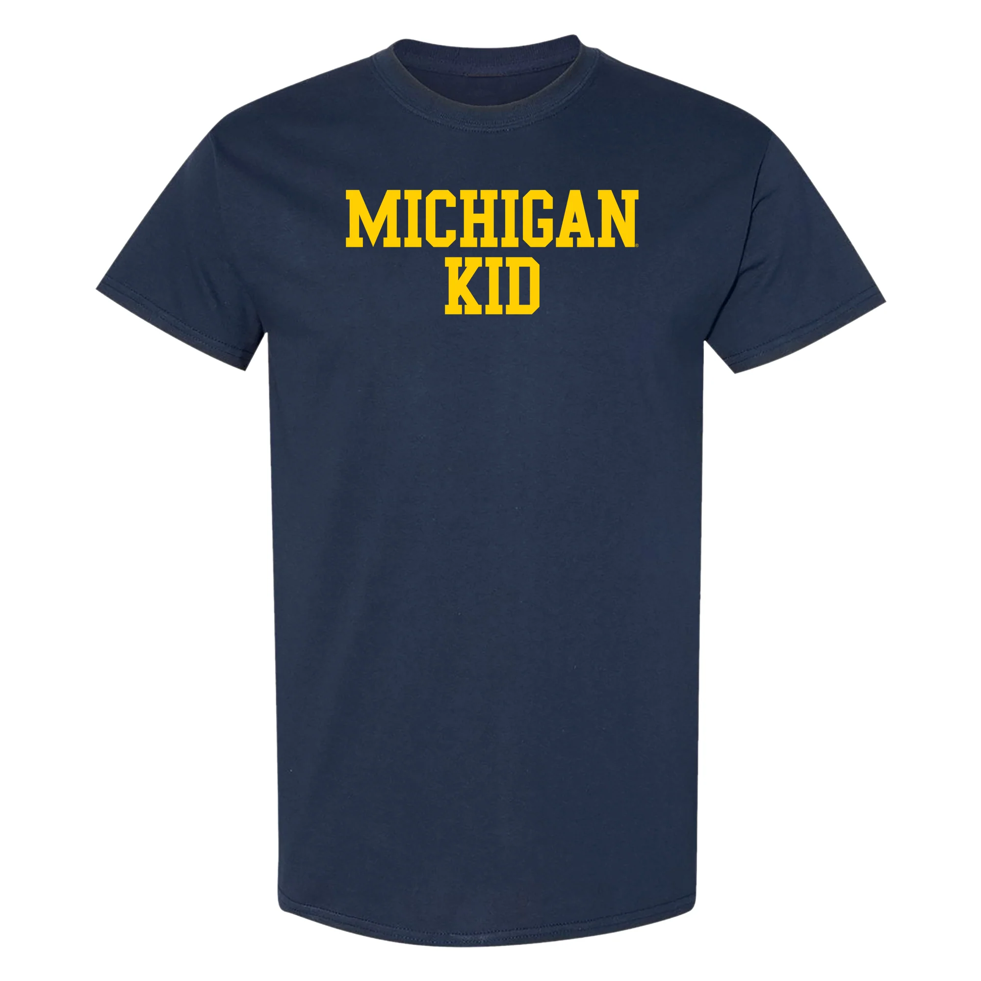 Michigan Basic Block Kid T-Shirt - Navy
