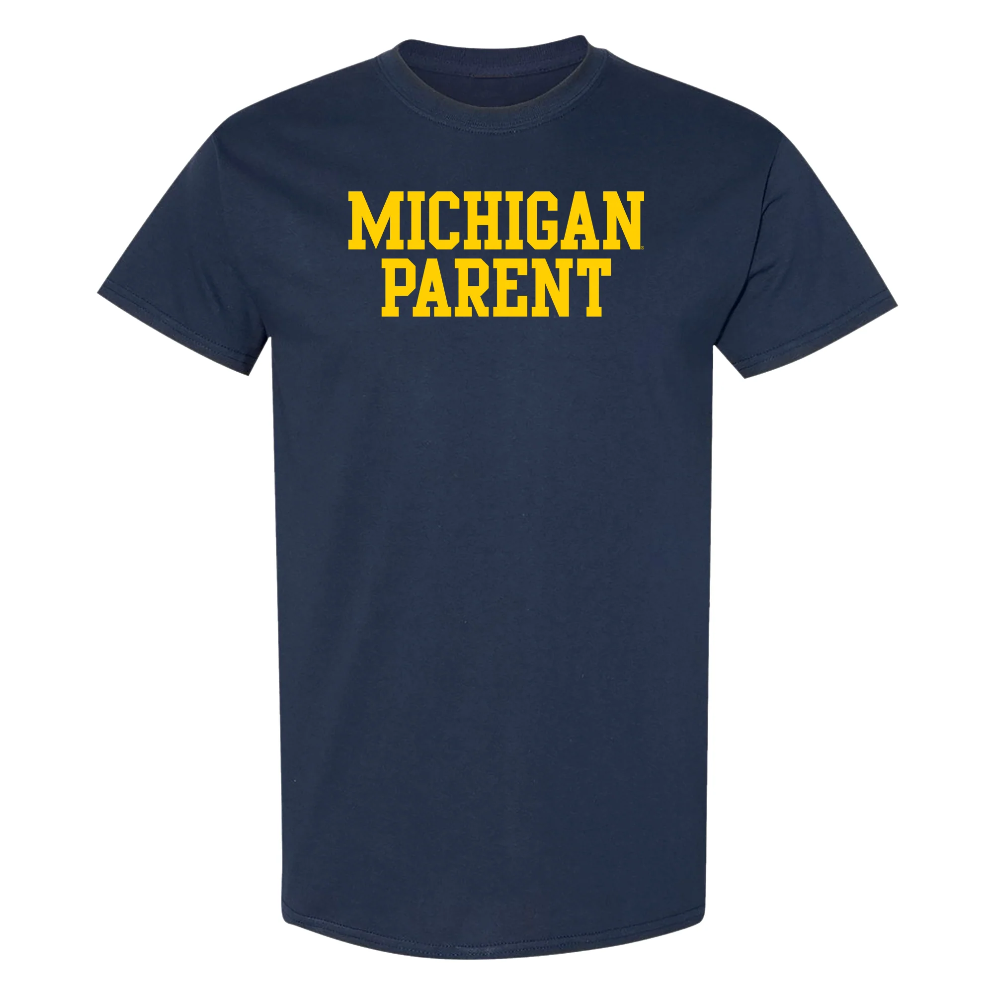 Michigan Basic Block Parent T-Shirt - Navy