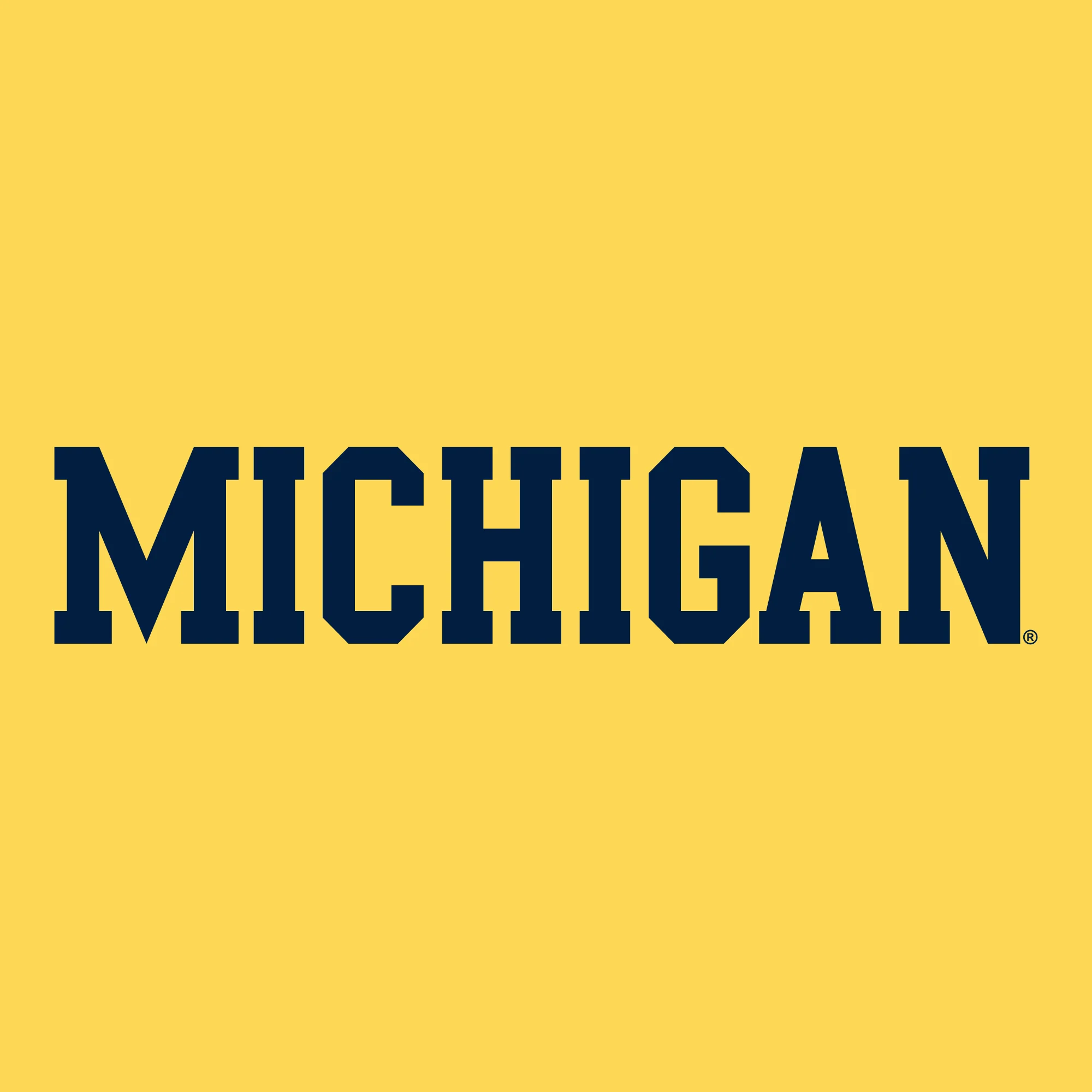 Basic Block University of Michigan Womens Basic Cotton Short Sleeve T Shirt - Daisy - Image 2