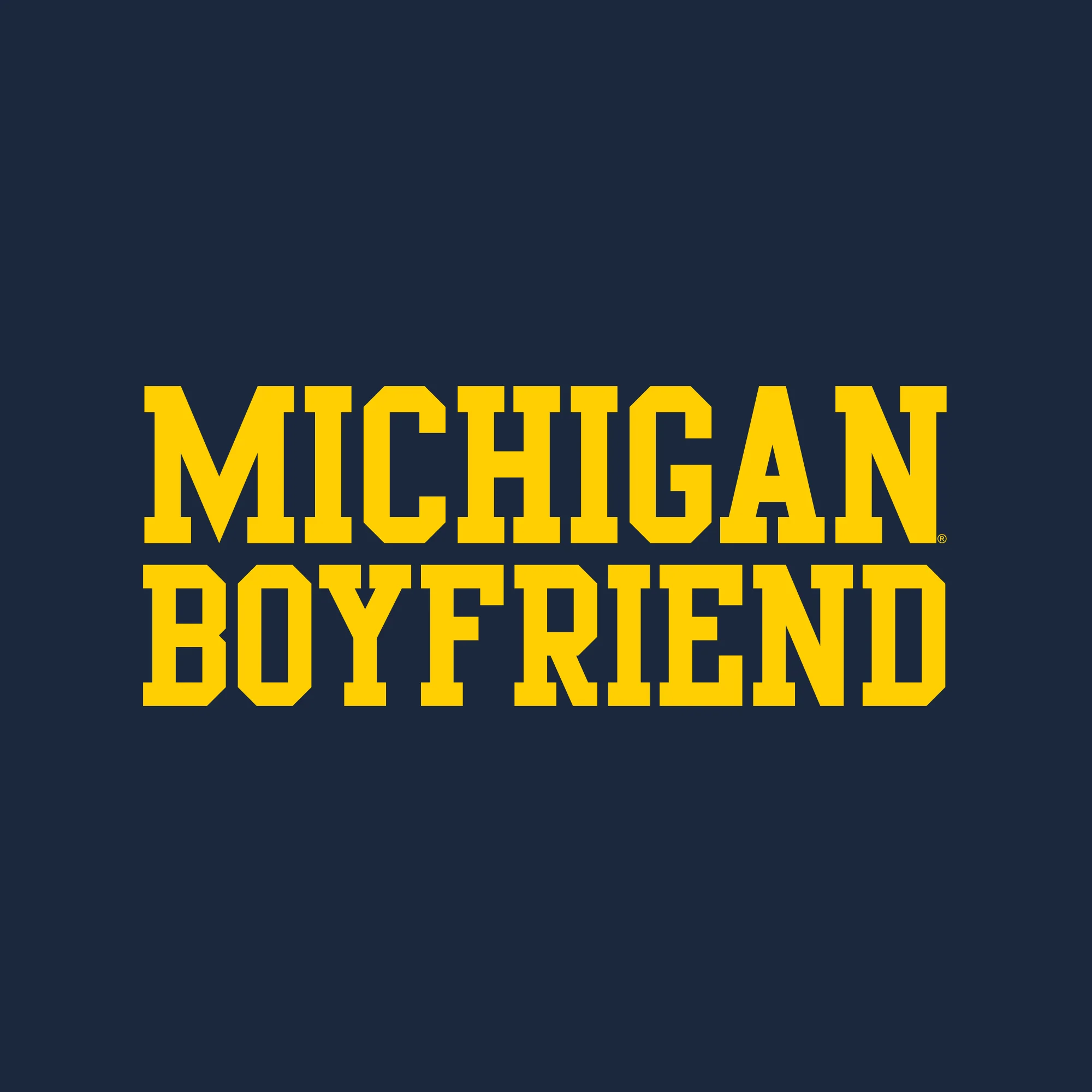 Michigan Boyfriend NLA T-Shirt - Midnight Navy - Image 2