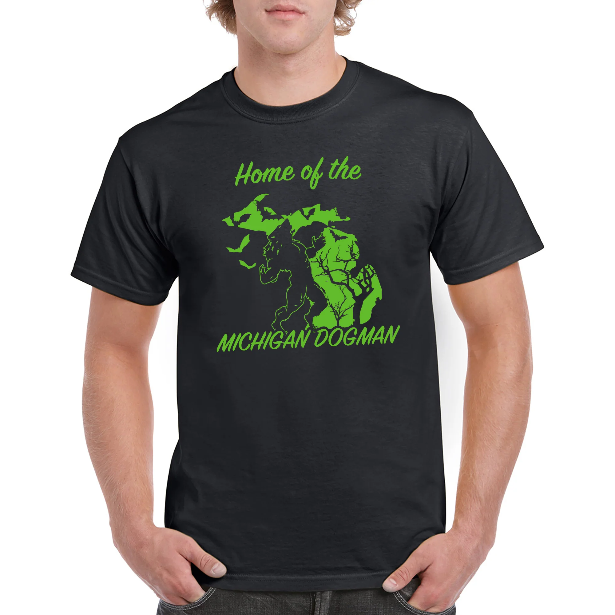 Michigan Dogman Cryptid T-Shirt - Black - Image 3