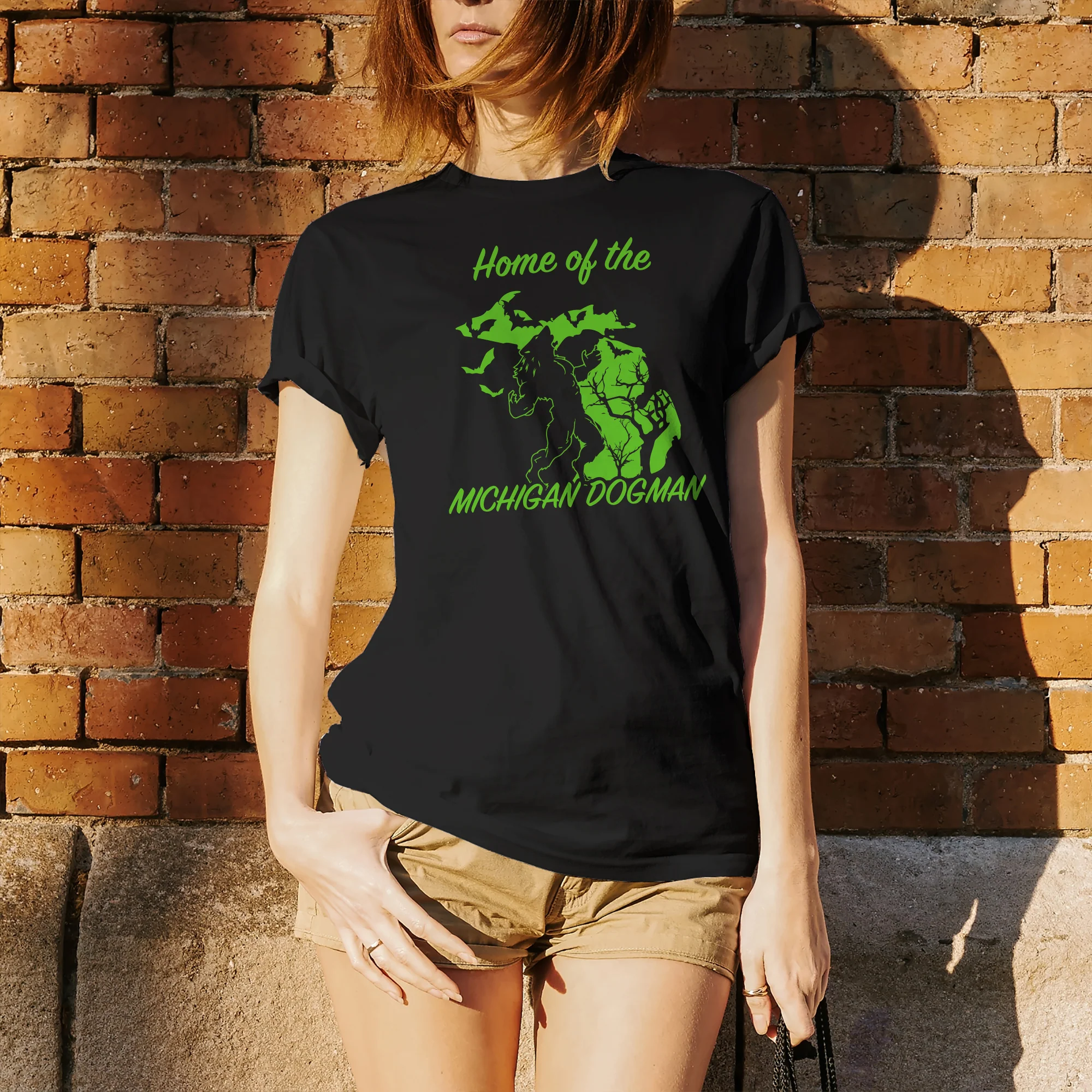Michigan Dogman Cryptid T-Shirt - Black - Image 4