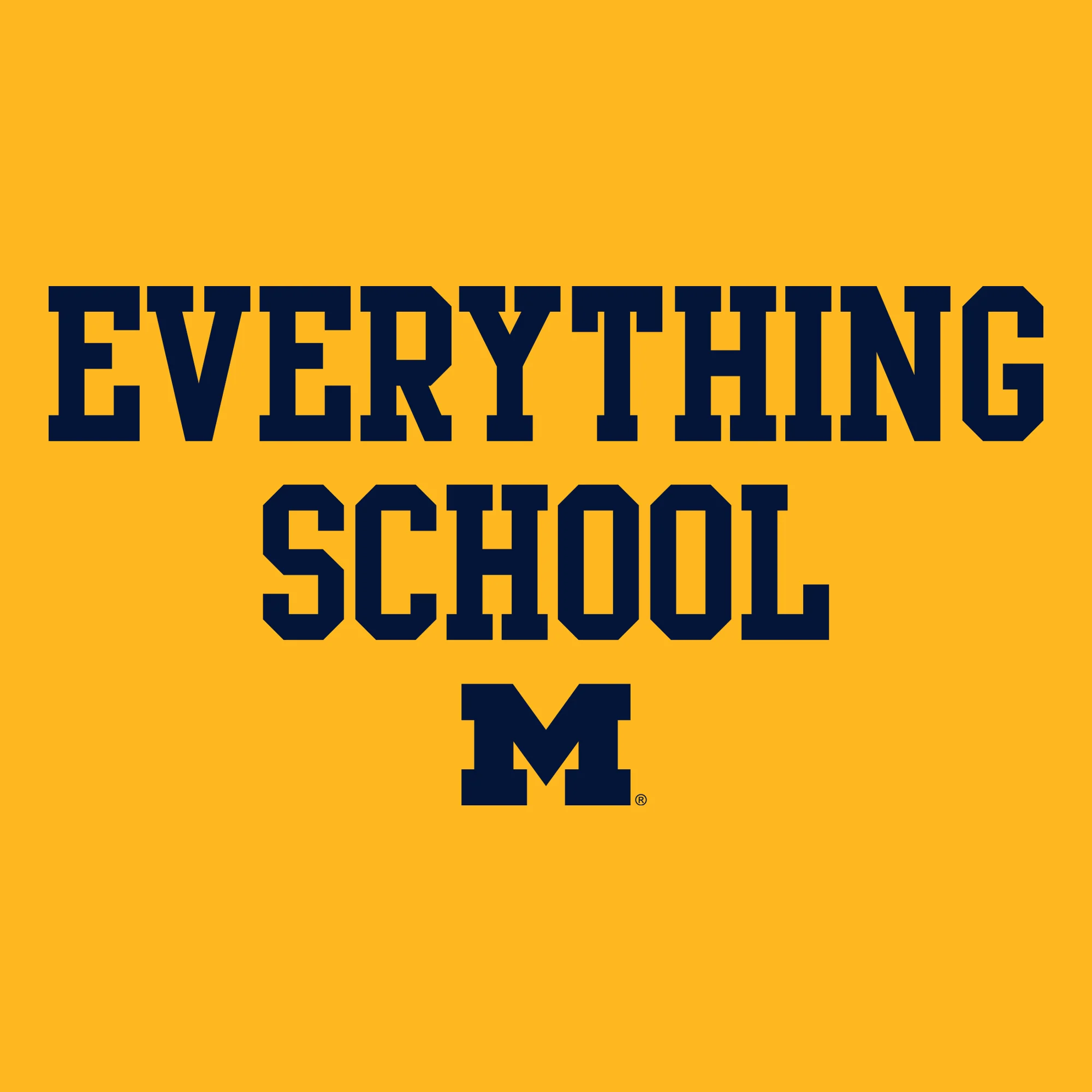Michigan Everything School Block Longsleeve T-Shirt - Gold - Image 2