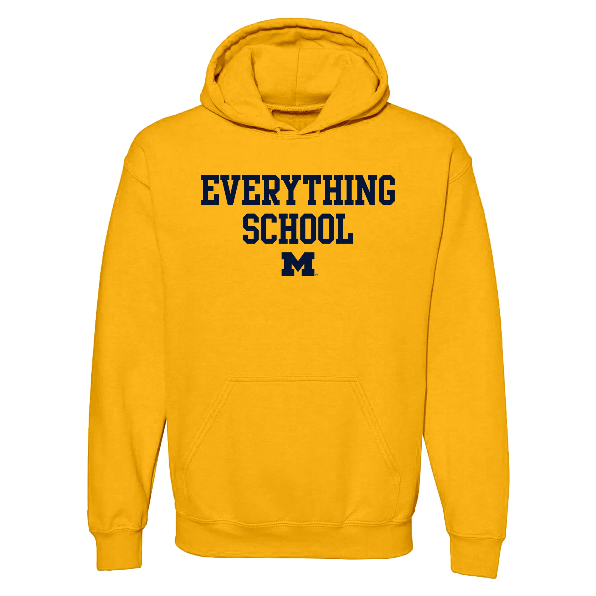 Michigan Everything School Block Hoodie - Gold