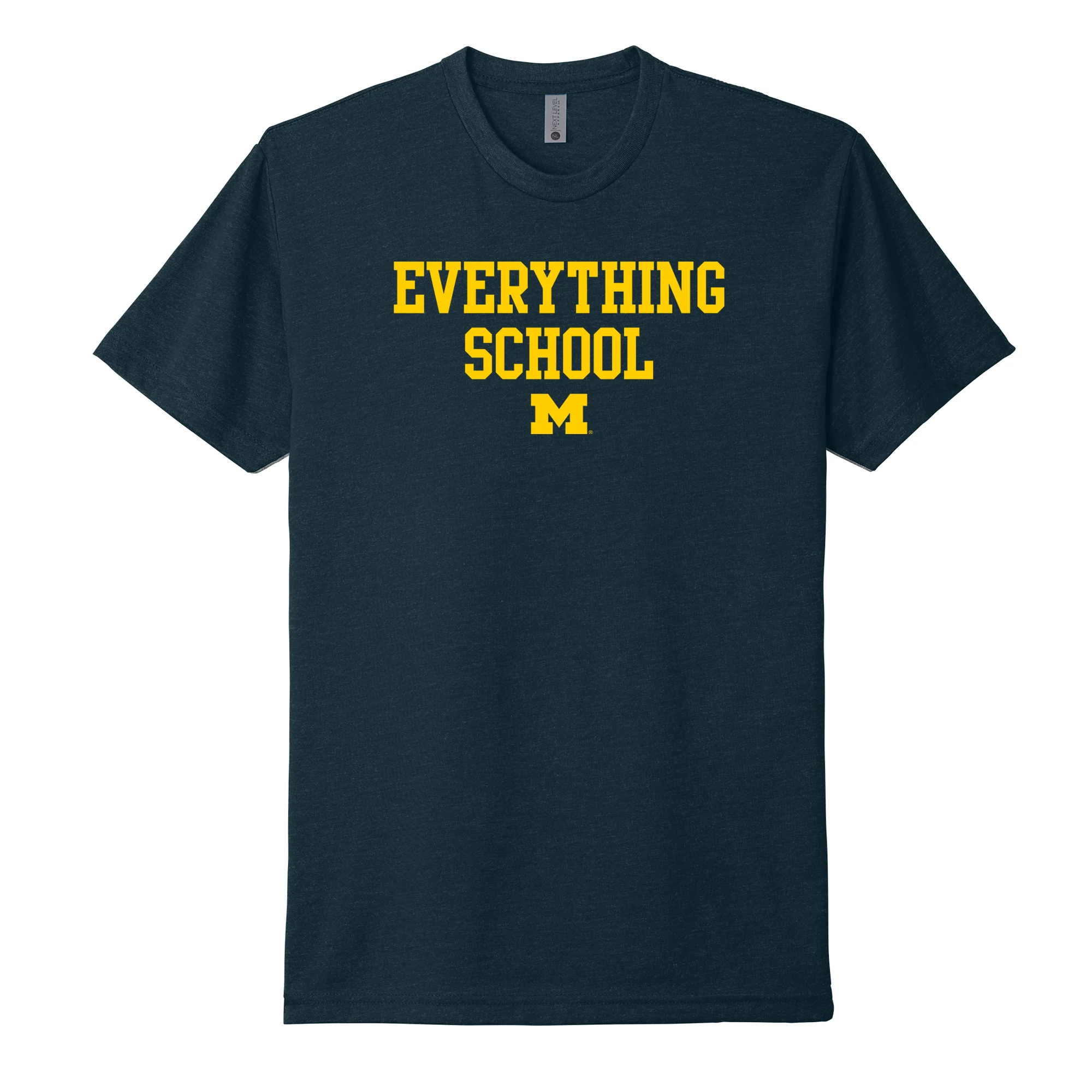 Michigan Everything School Block NLA CVC T-Shirt - Midnight Navy