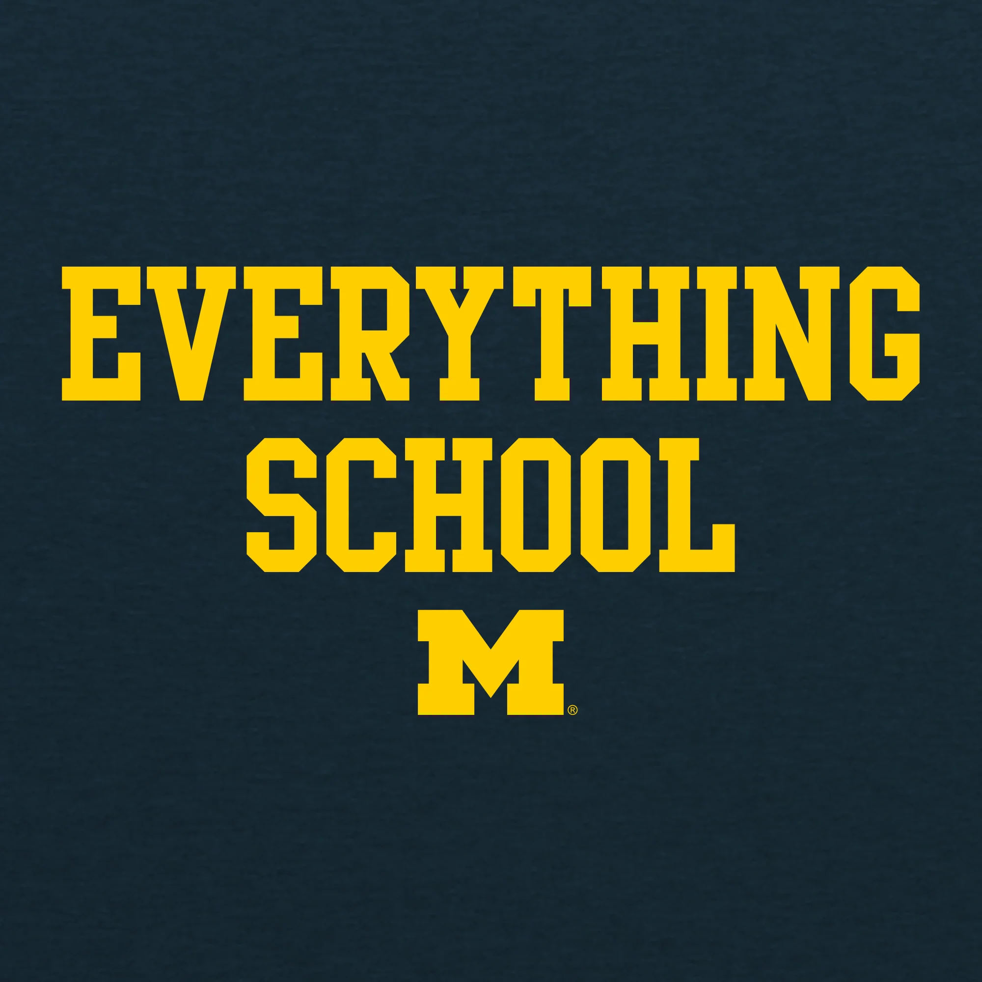 Michigan Everything School Block NLA CVC T-Shirt - Midnight Navy - Image 2