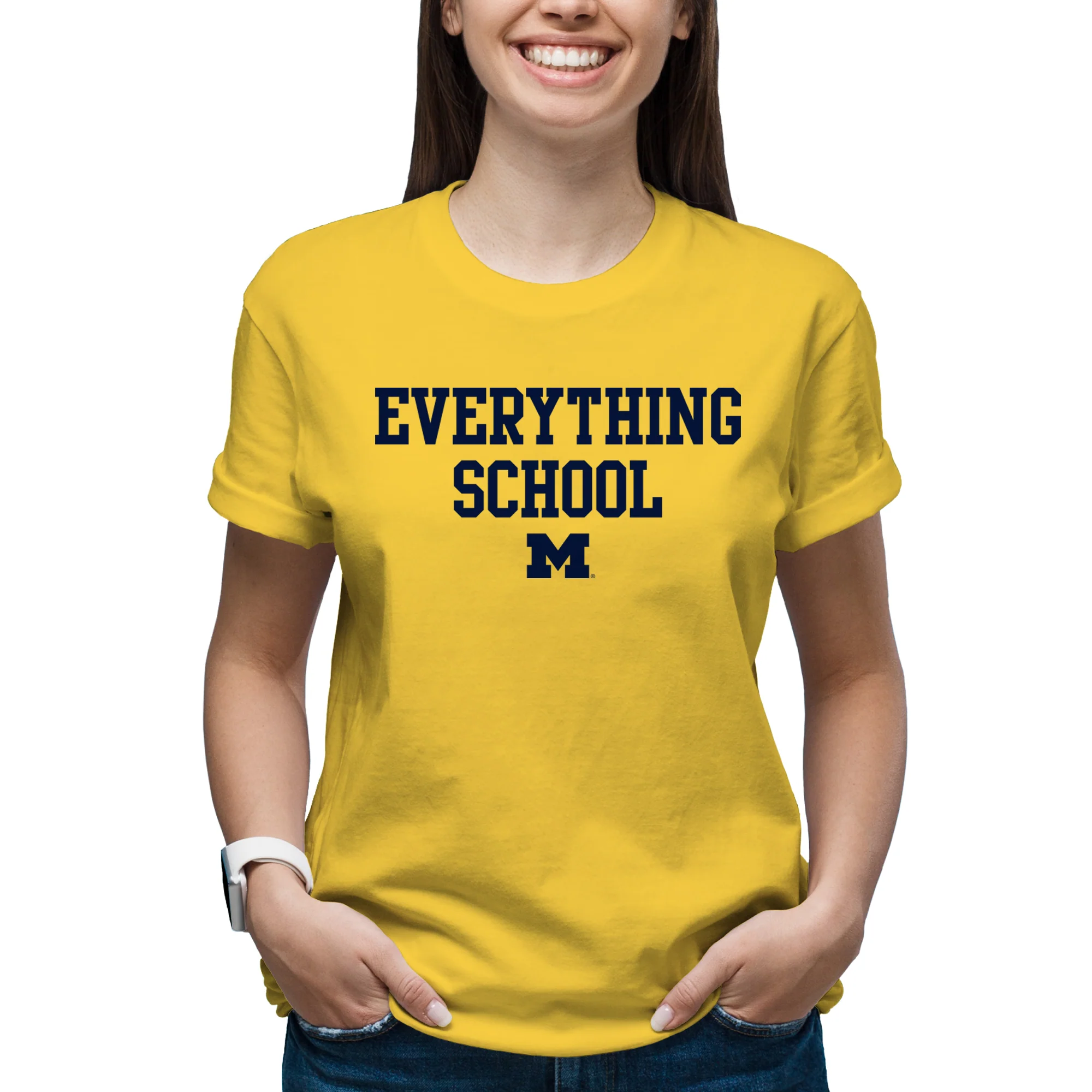 Michigan Everything School Block T-Shirt - Daisy - Image 4