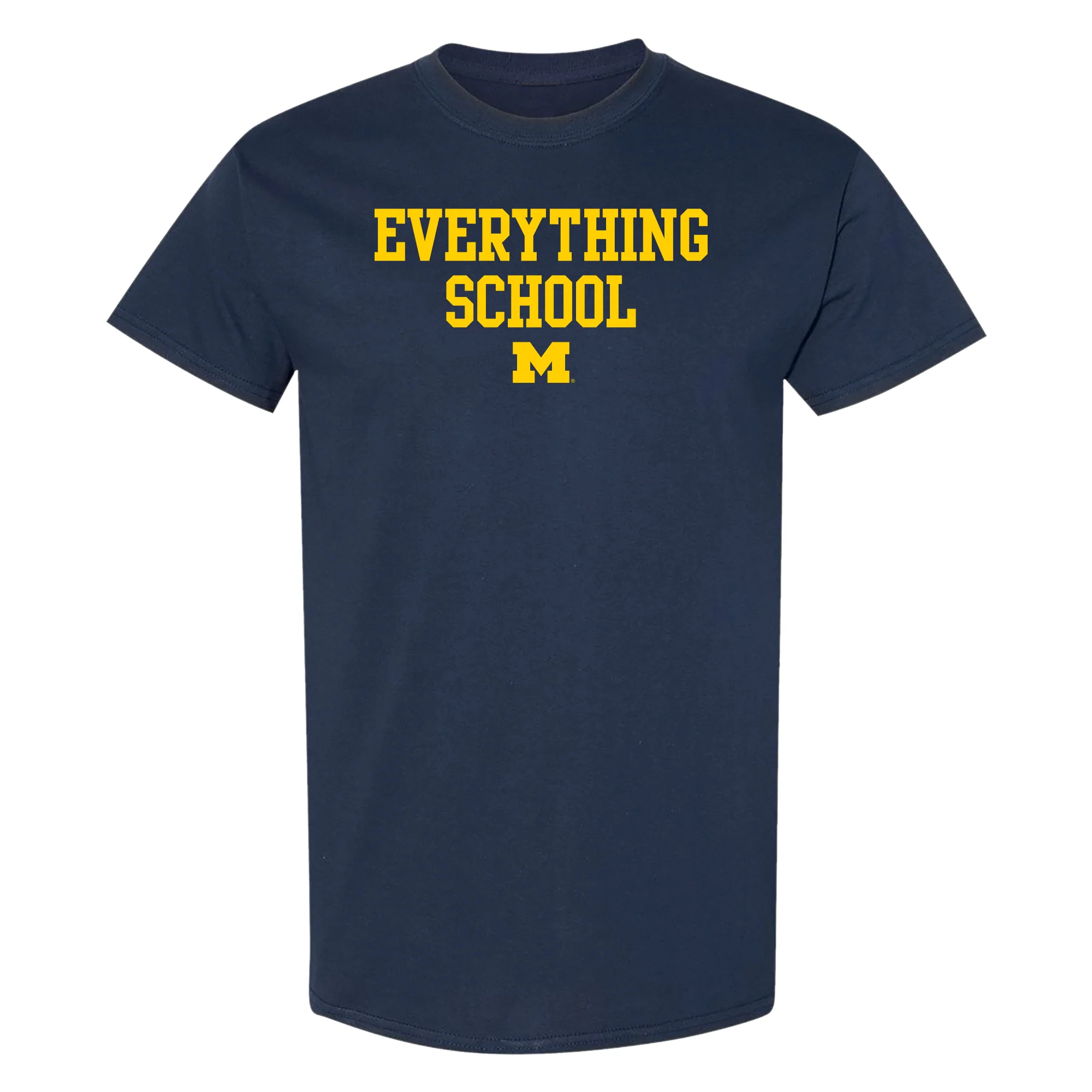 Michigan Everything School Block T-Shirt - Navy