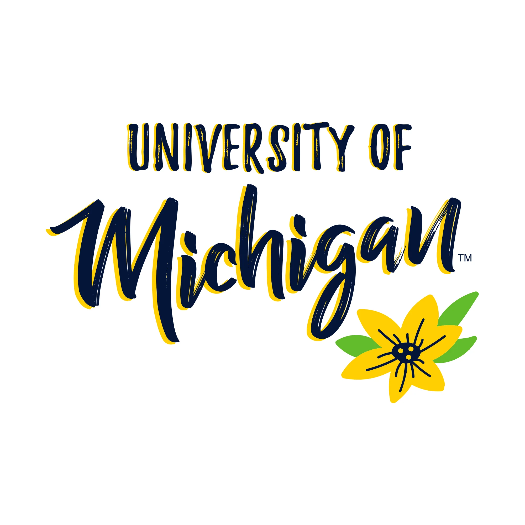 Floral State University of Michigan Comfort Colors Heavyweight Ringspun Short Sleeve T Shirt - White - Image 2