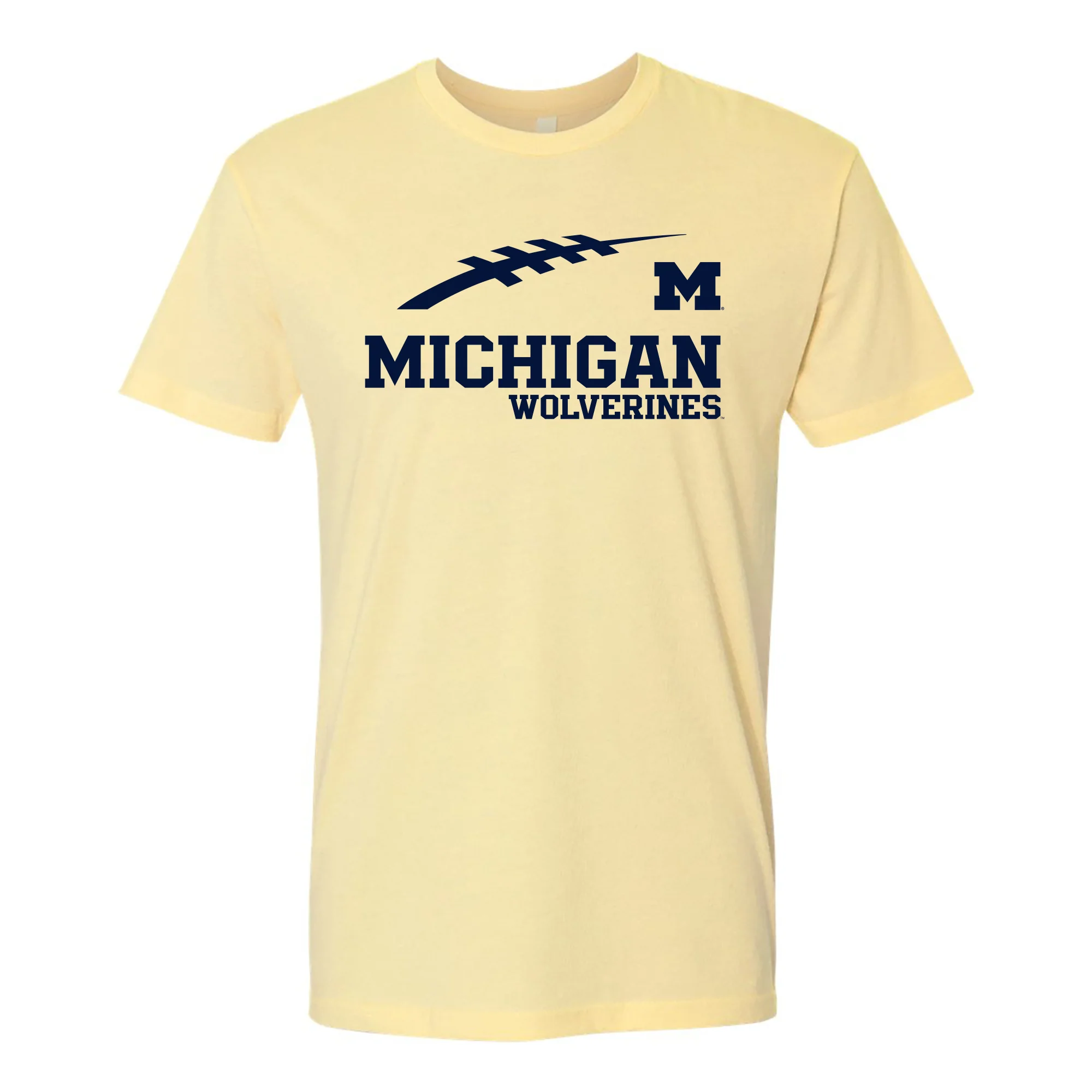 Football Horizon University of Michigan Premium Short Sleeve Tee - Banana Cream