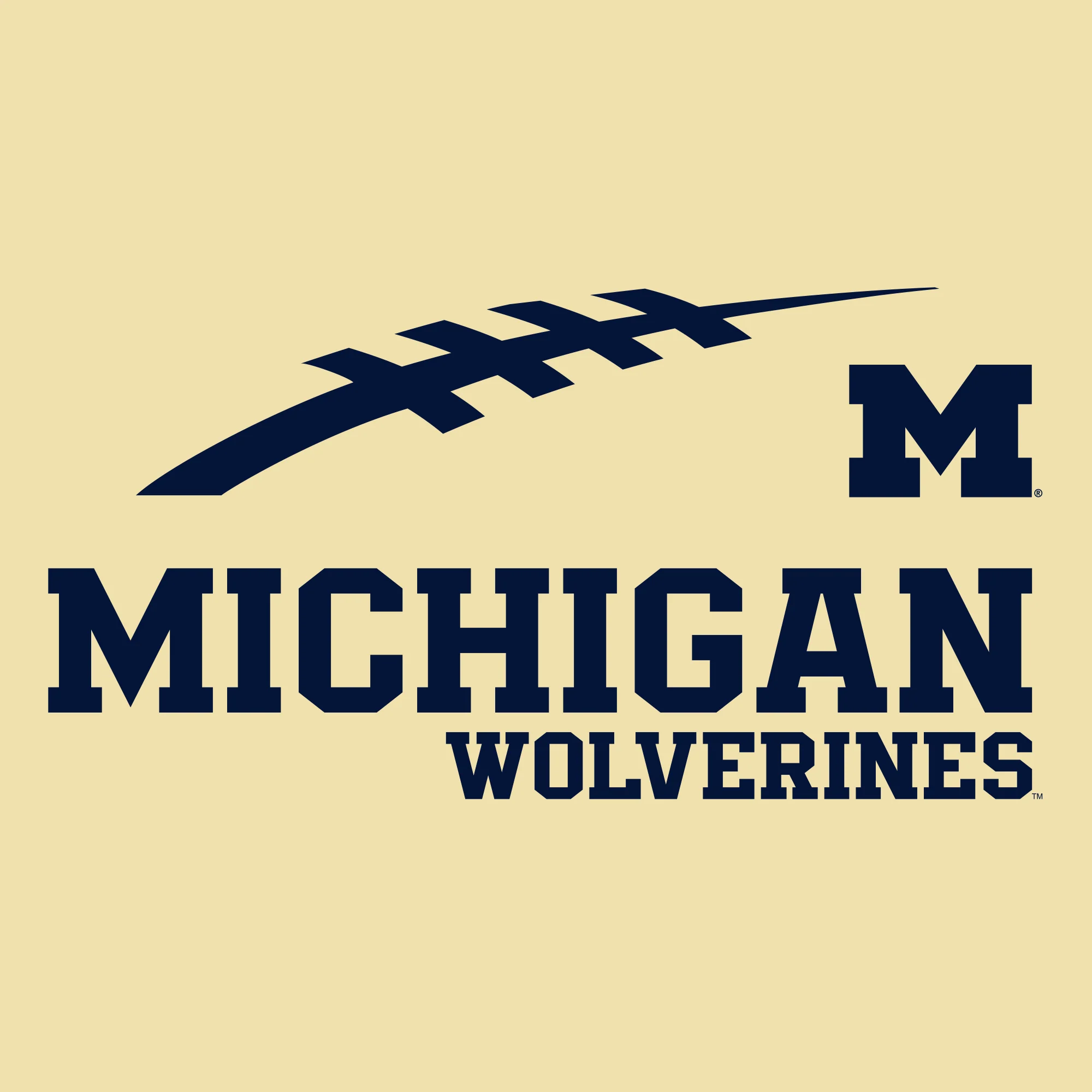 Football Horizon University of Michigan Premium Short Sleeve Tee - Banana Cream - Image 2