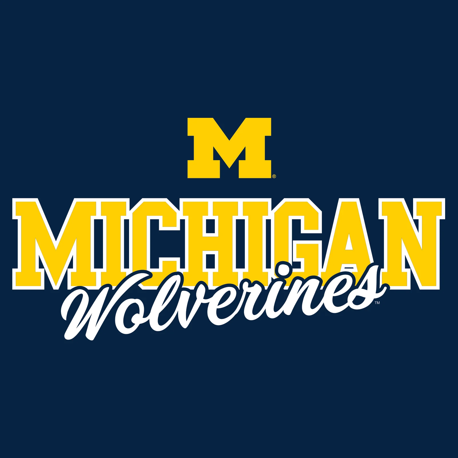 Michigan Fresh Script - Navy - Image 2