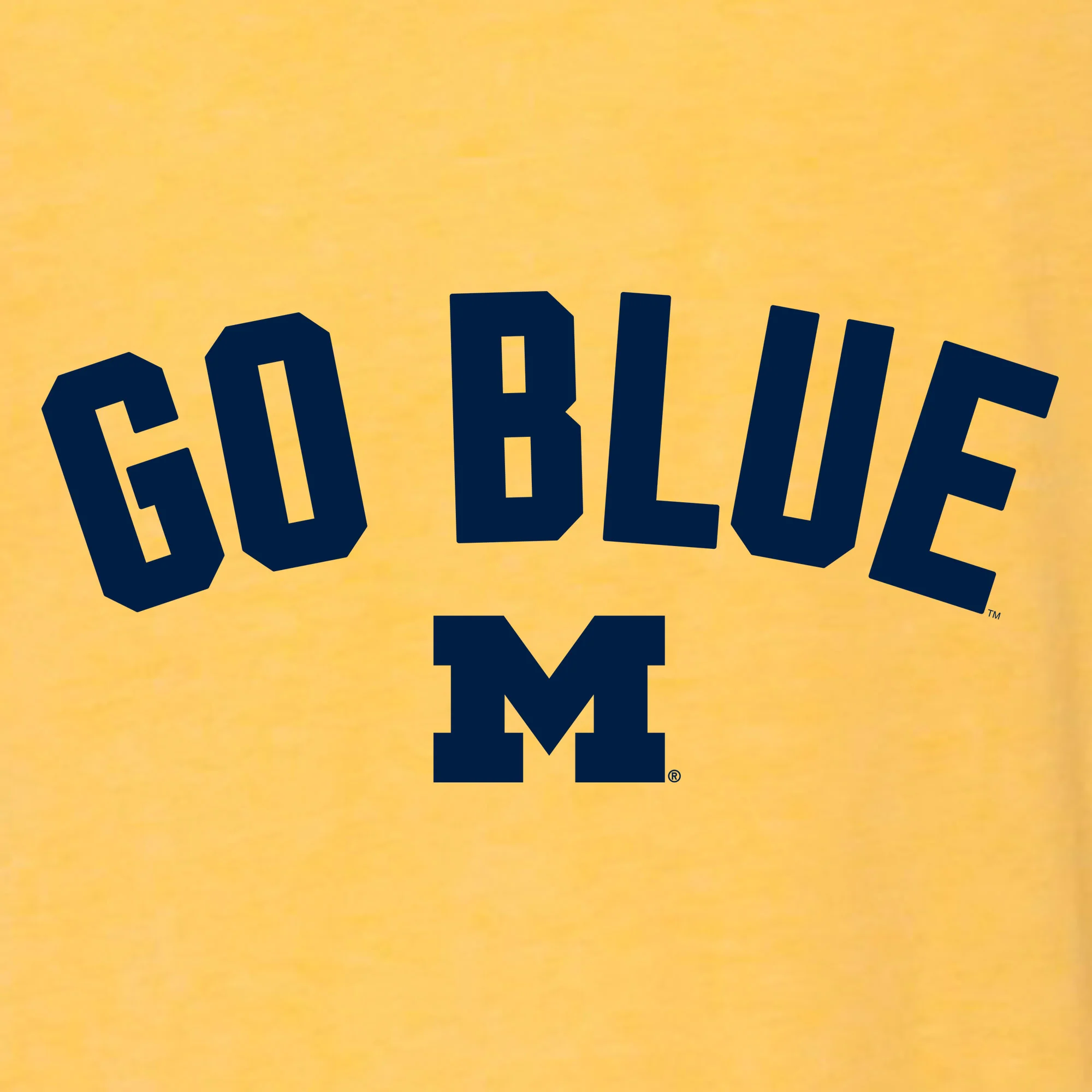Michigan Go Blue Arc Triblend T-Shirt - Yellow Gold - Image 2