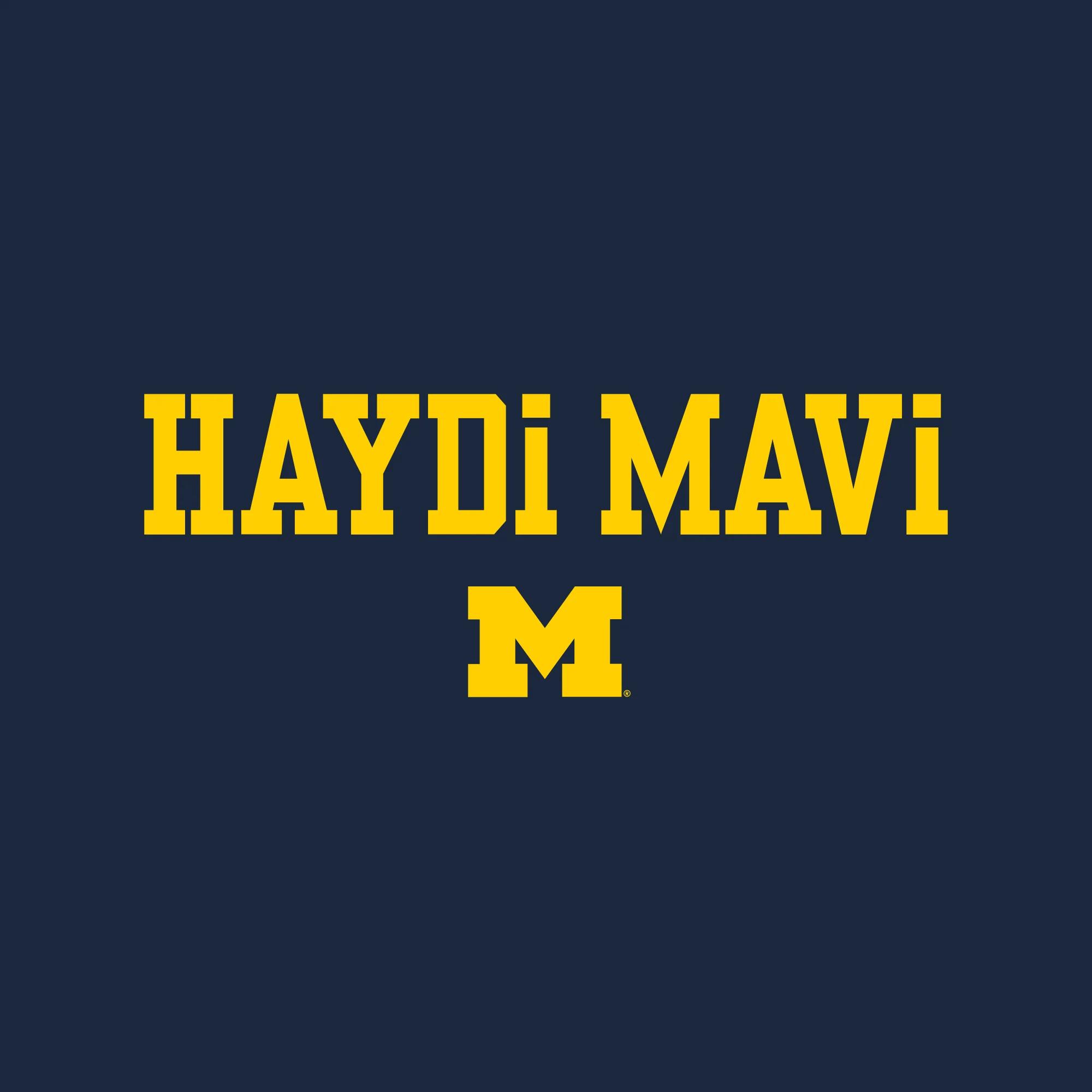 Michigan Go Blue Turkish NLA T-Shirt - Midnight Navy - Image 2