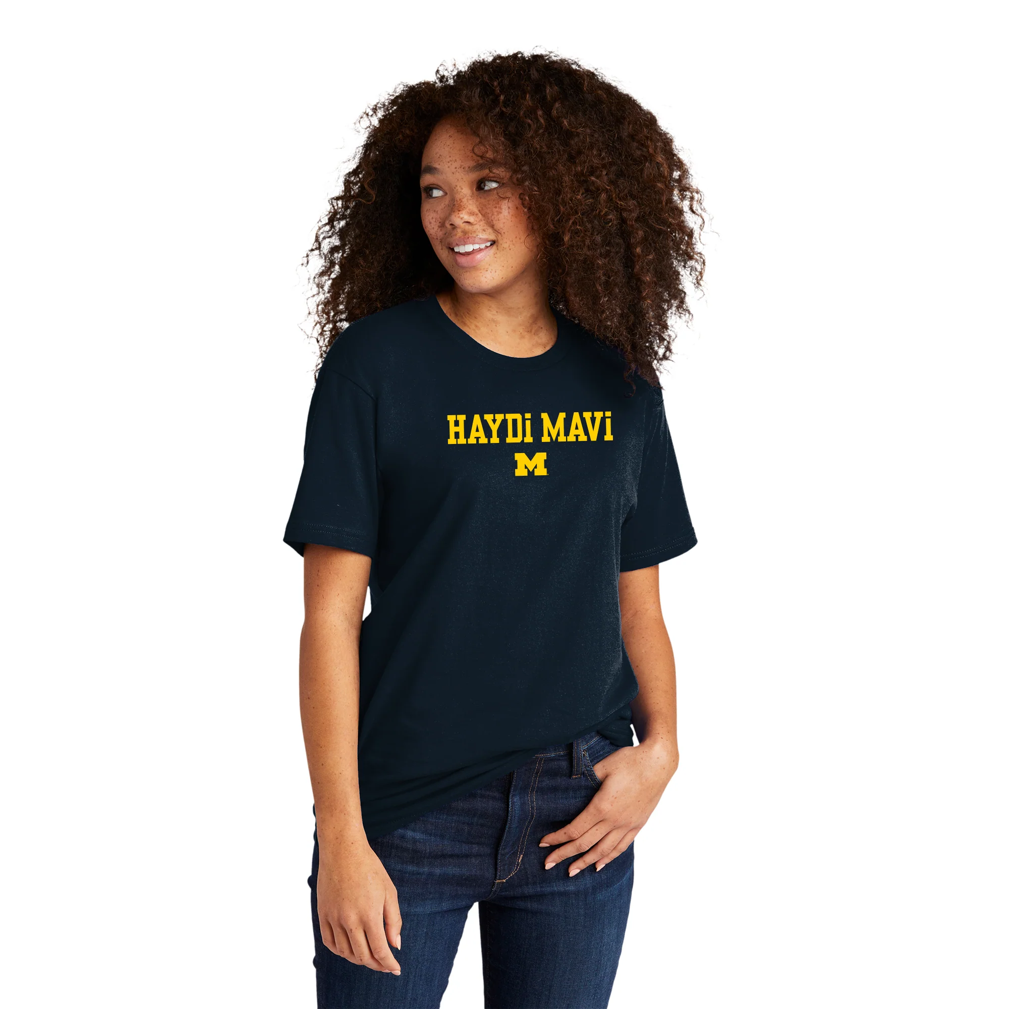 Michigan Go Blue Turkish NLA T-Shirt - Midnight Navy - Image 4