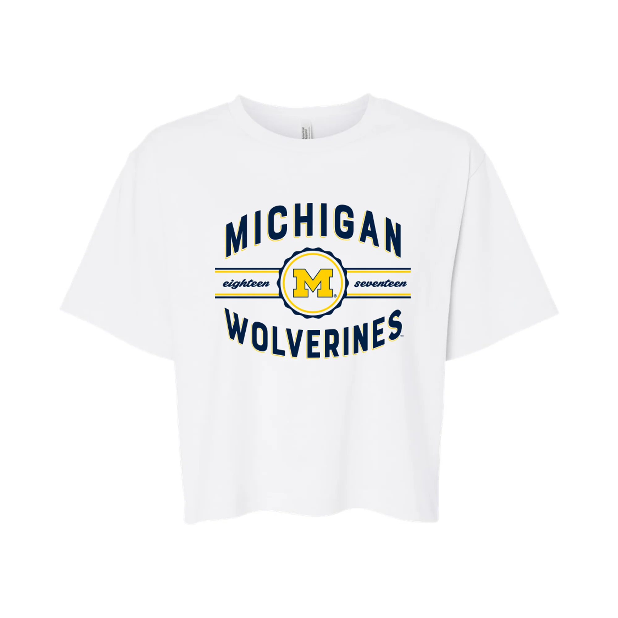 Michigan Grandstand Women's Fine Jersey Boxy Tee - White