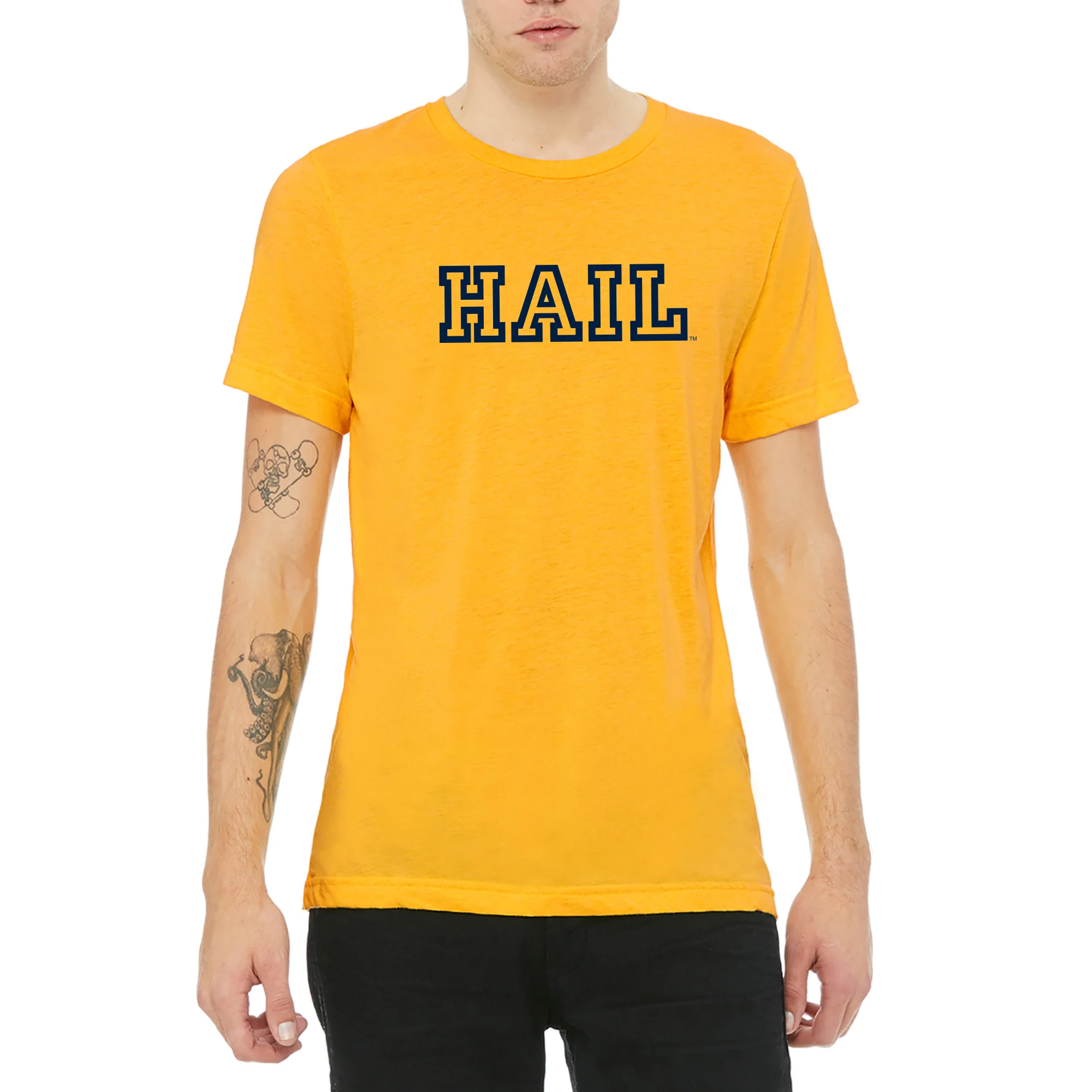 Michigan Hail Outline Canvas Triblend T-Shirt - Image 6
