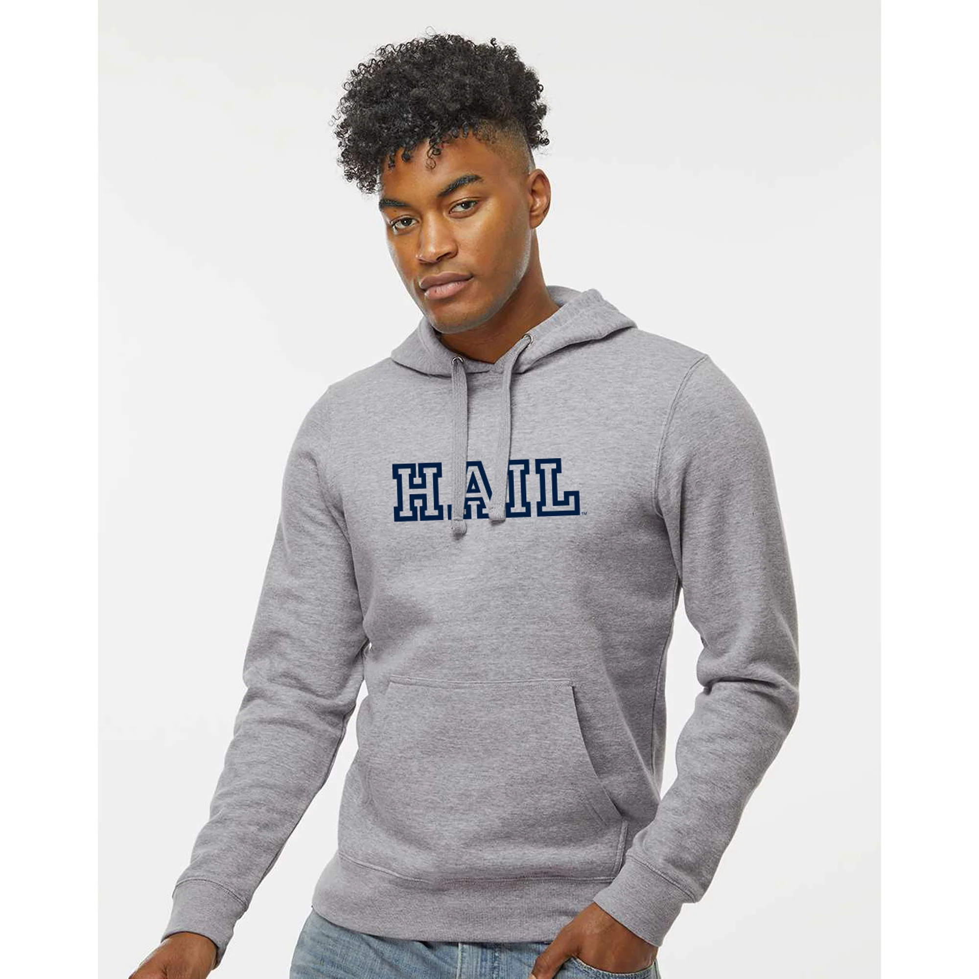 Michigan Hail Outline JA BTB Fleece Hoodie - Image 6