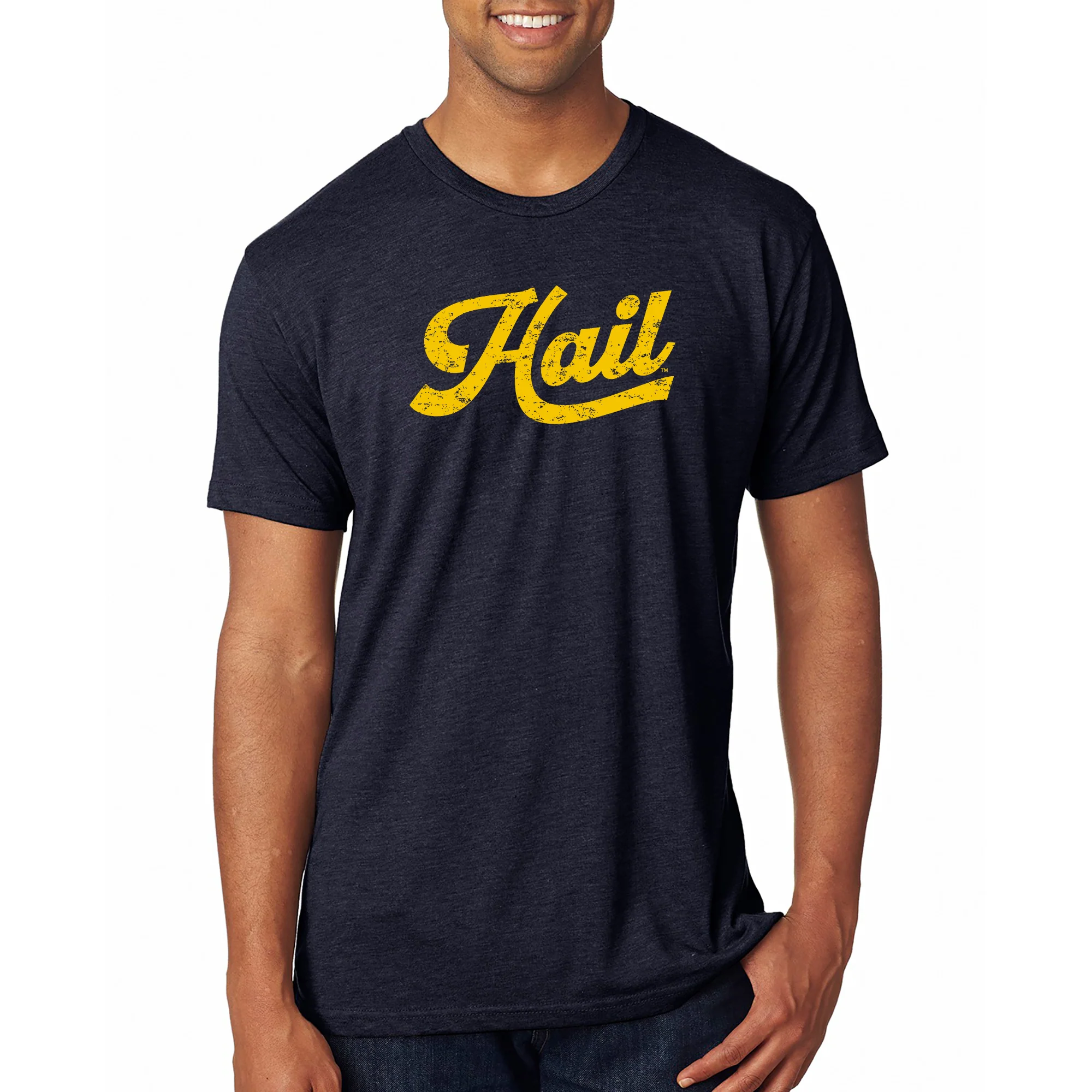 Michigan Hail Script NLA Triblend T-Shirt - Image 4