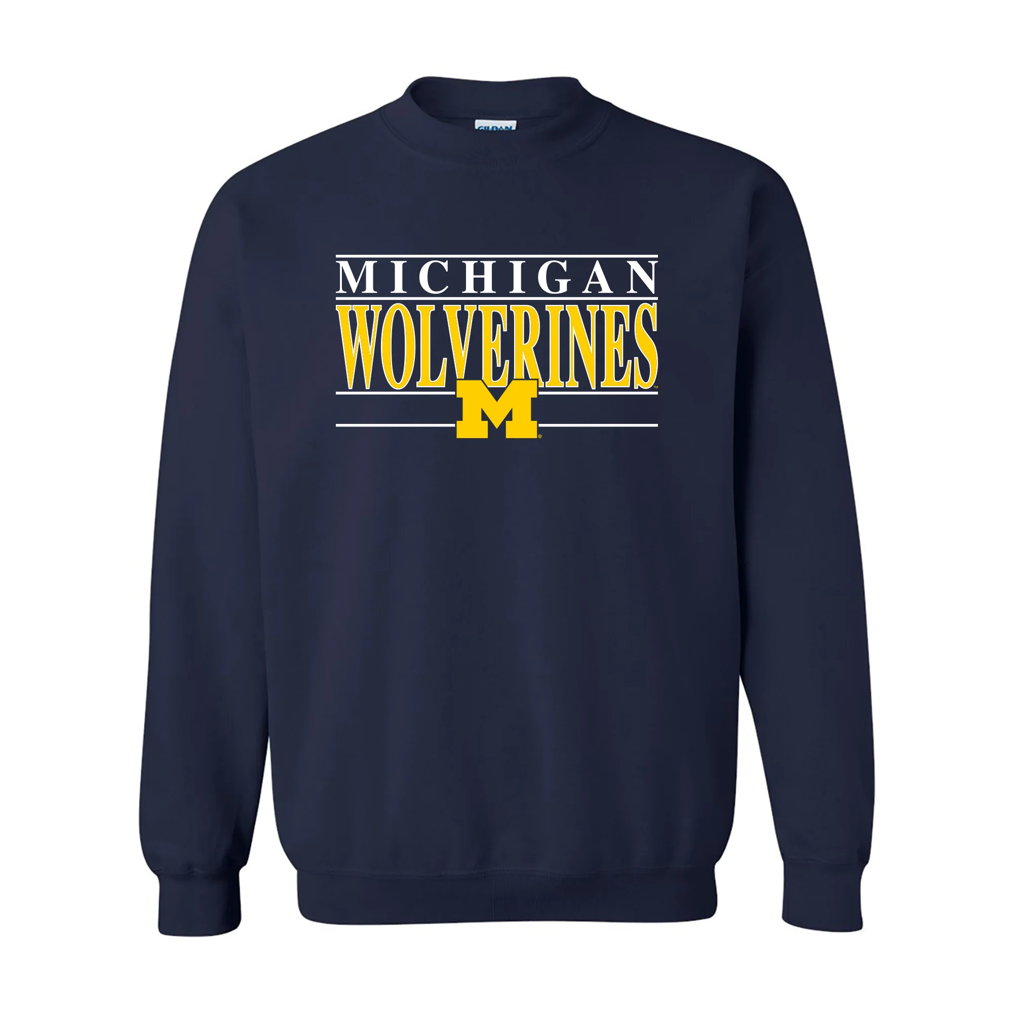 Michigan Headline Crewneck Sweatshirt - Navy
