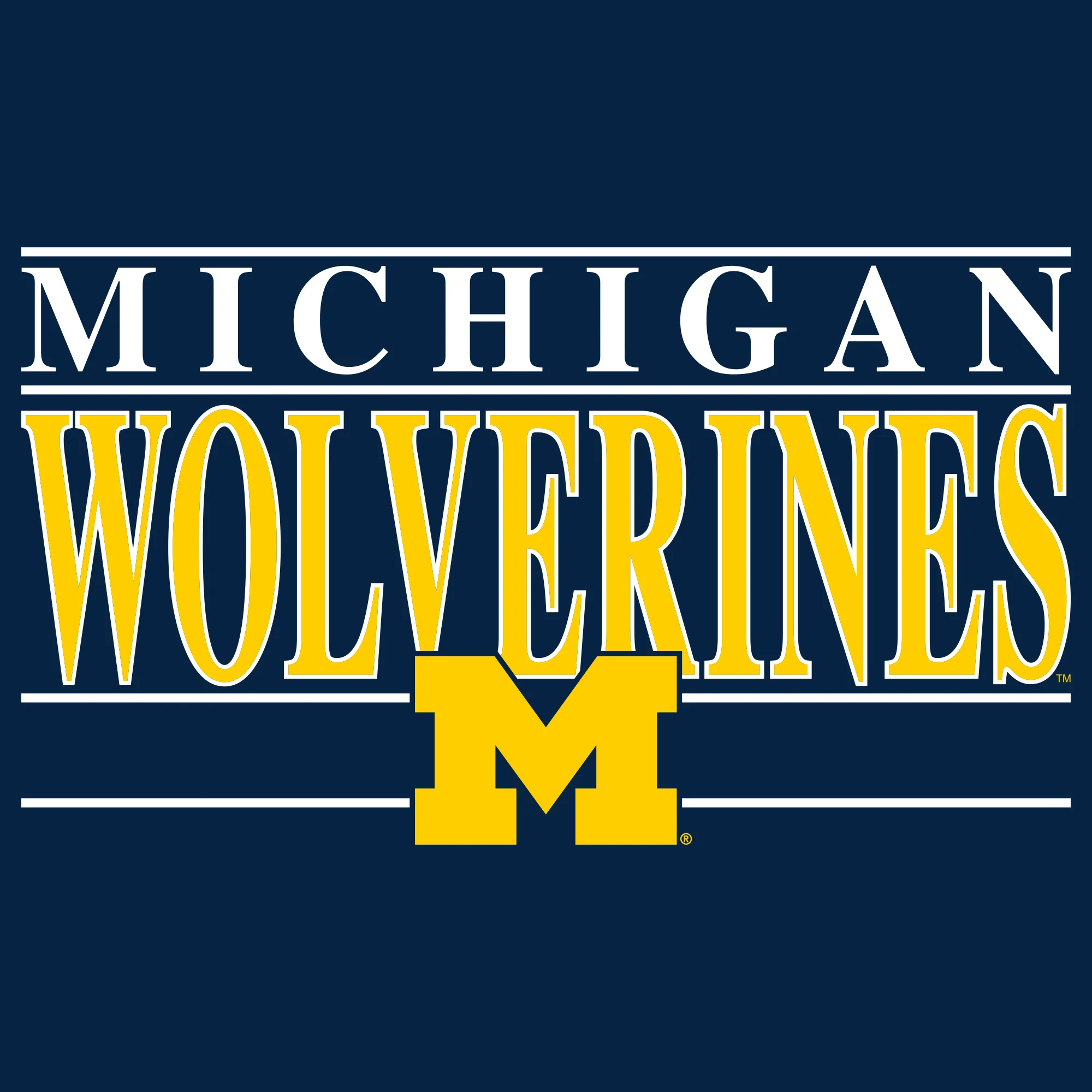 Michigan Headline Crewneck Sweatshirt - Navy - Image 2