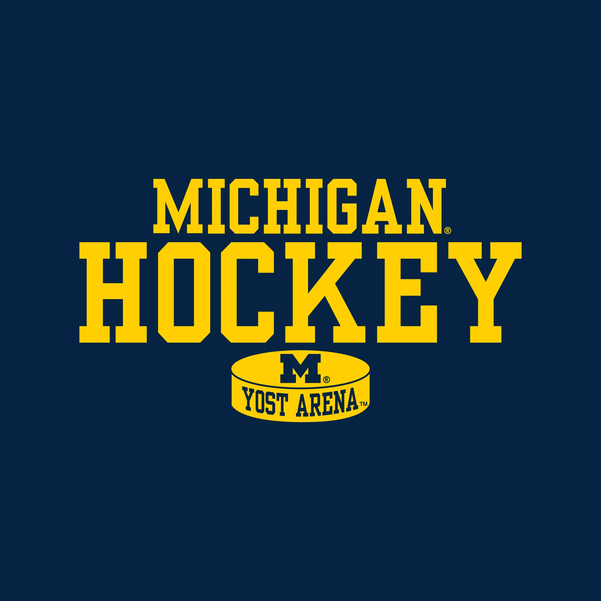 Michigan Hockey Puck Yost Arena JA BTB Hoodie - Navy - Image 2