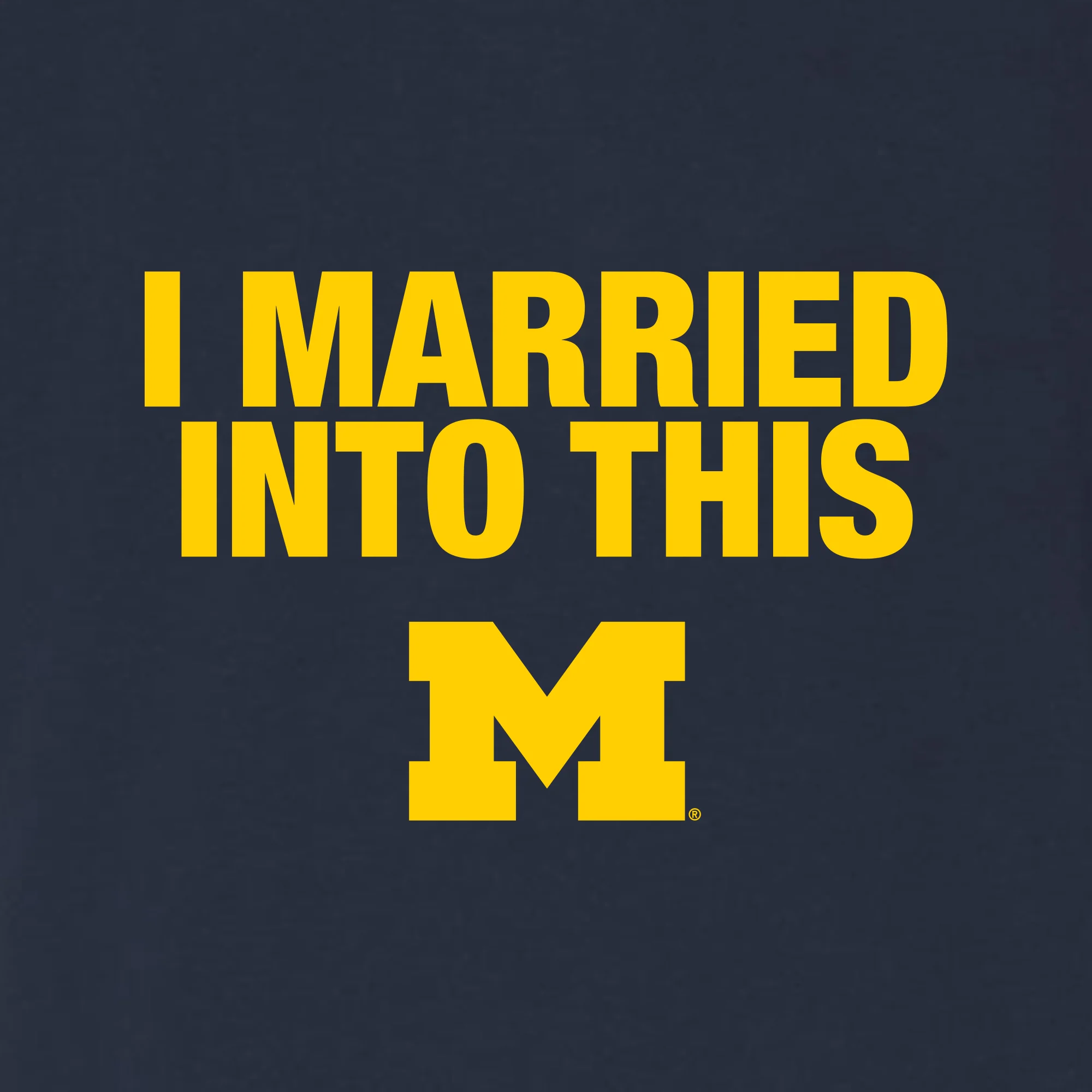 Michigan I Married Into This Triblend T-Shirt - Solid Navy Triblend - Image 2