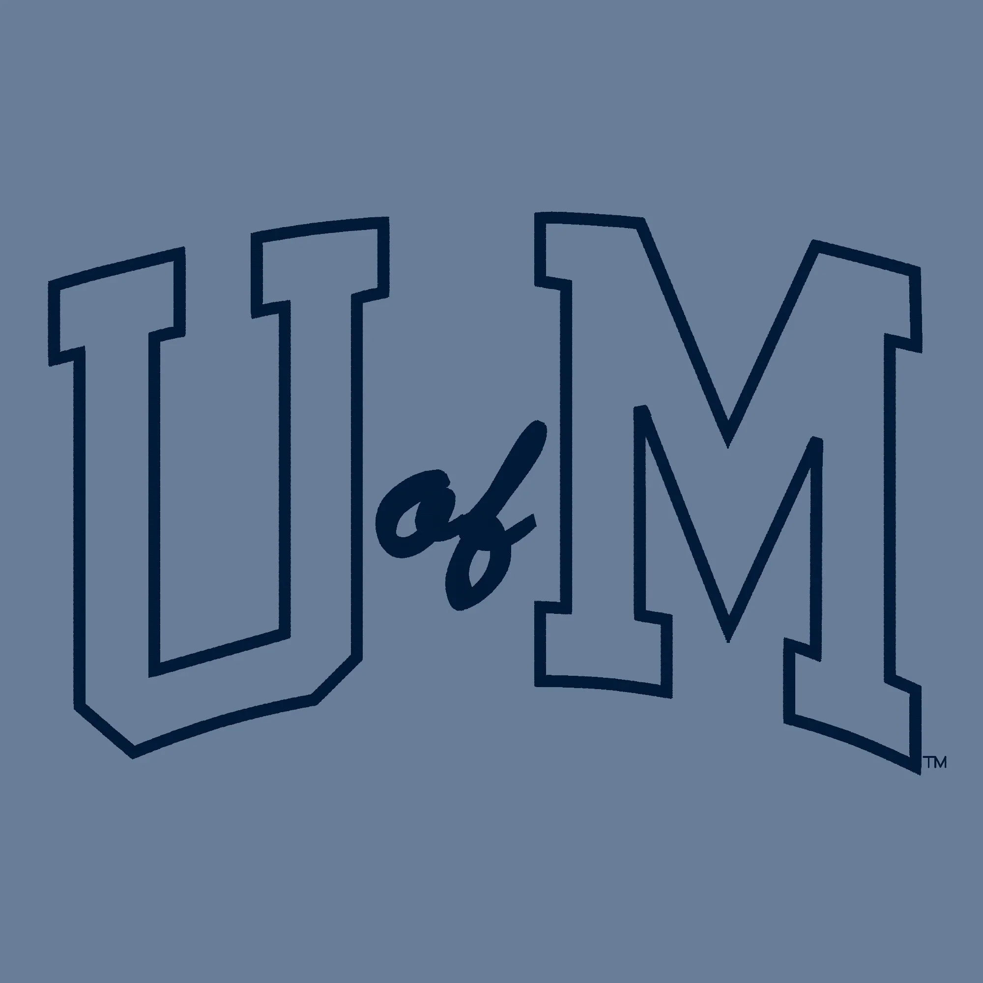 Michigan Initial Mark EMB Pigment-Dyed Fleece Crewneck - Denim - Image 2