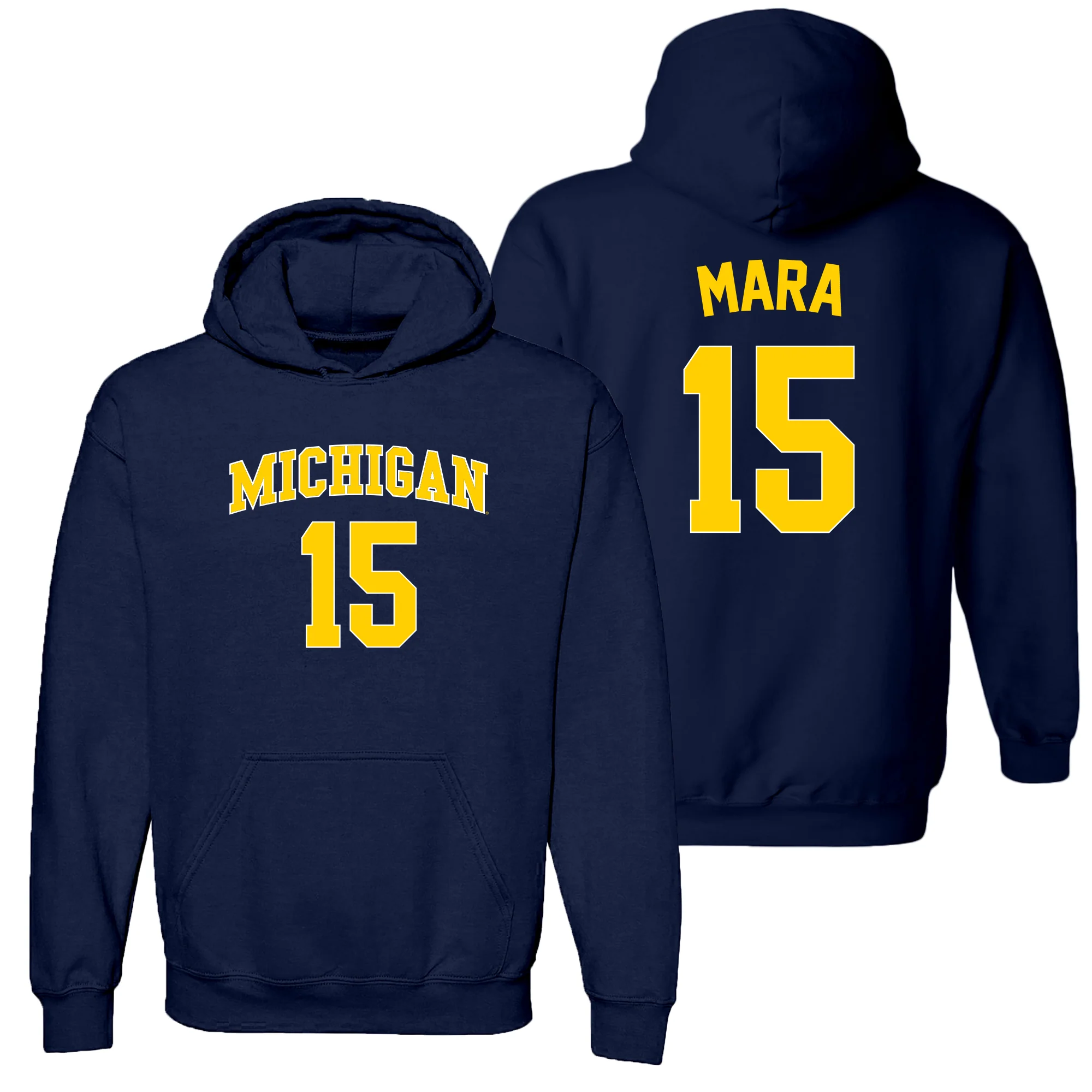Michigan NIL Basketball Mara 15 Hoodie - Navy