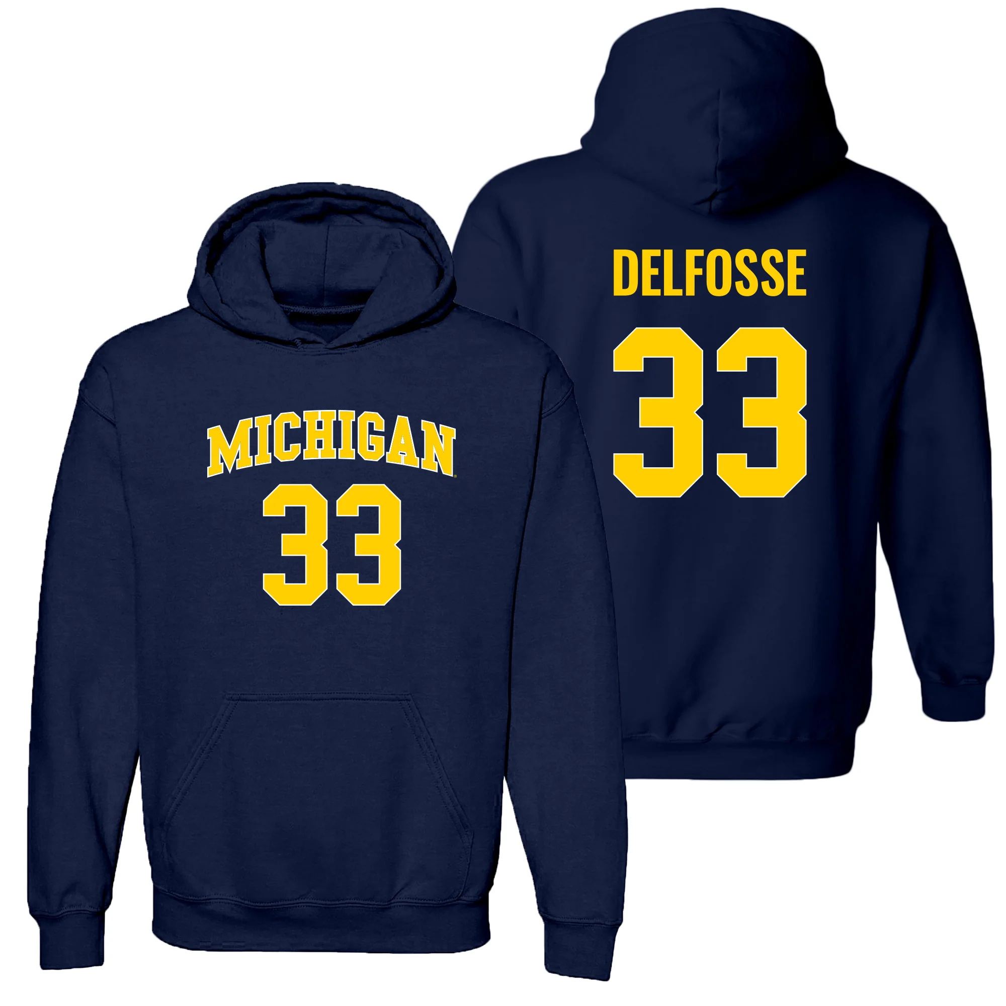 Michigan NIL Delfosse 33 Hoodie - Navy